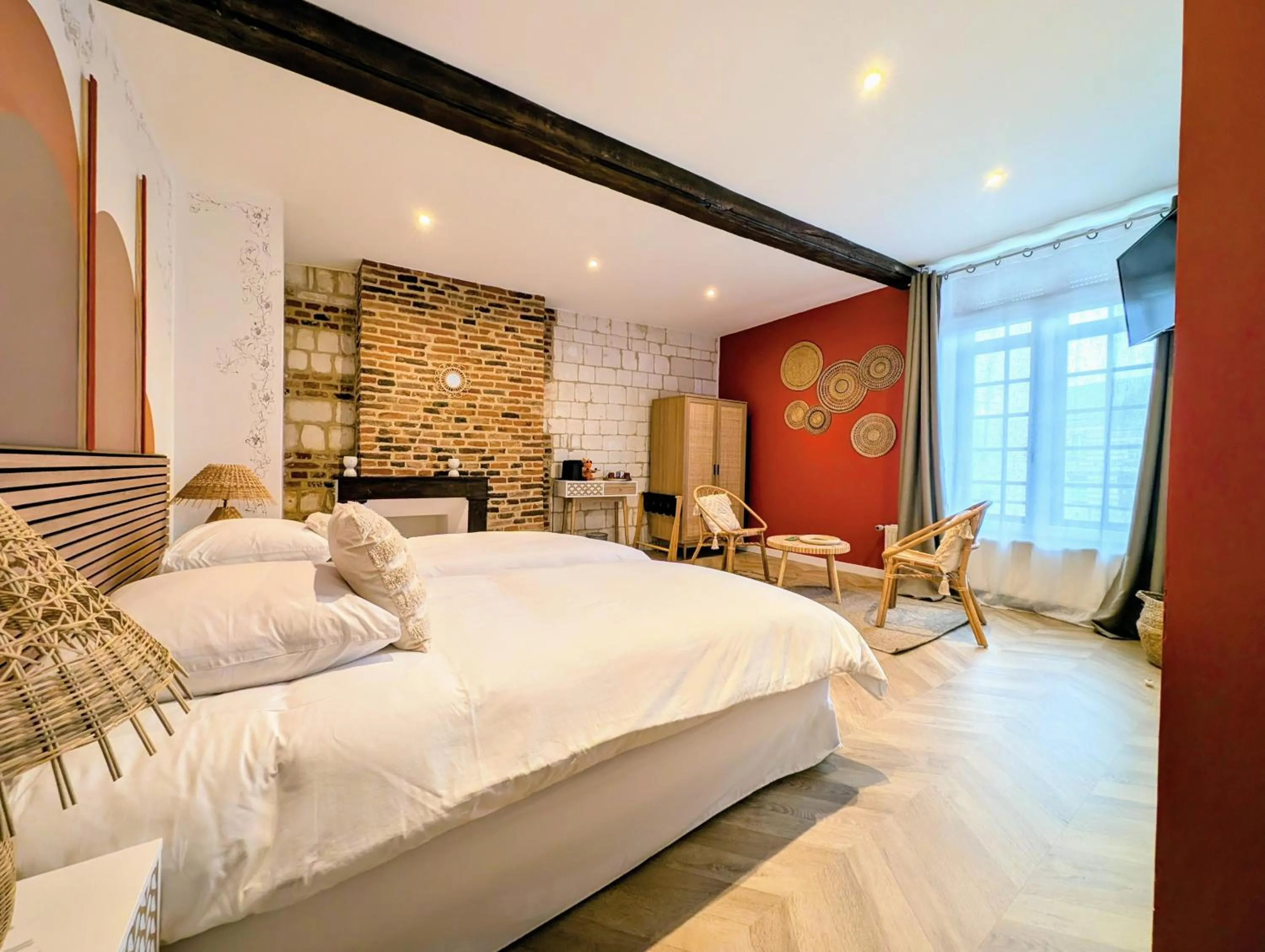 Bed in Le Relais du Beffroi & SPA