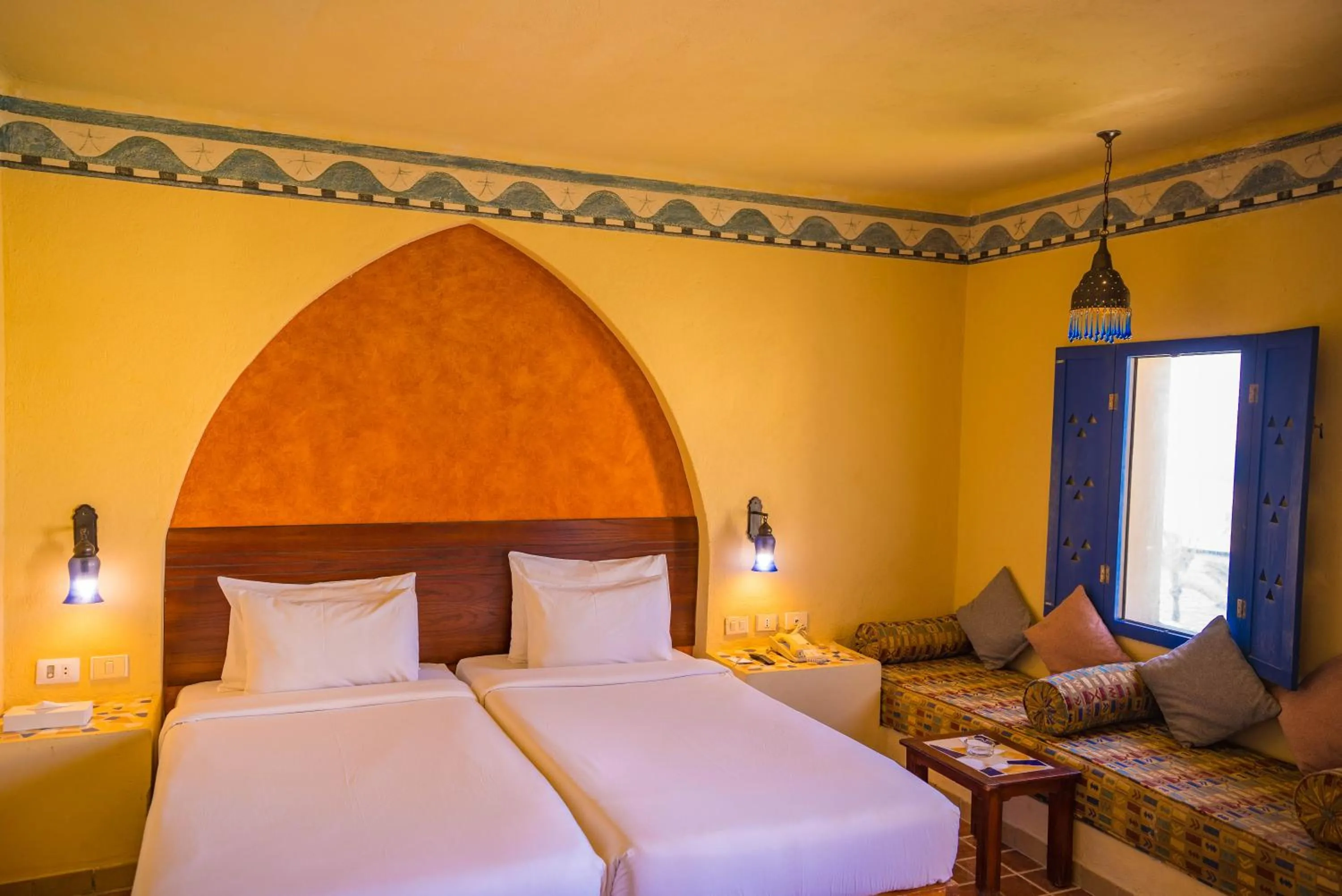 Bed in Marina Lodge at Port Ghalib