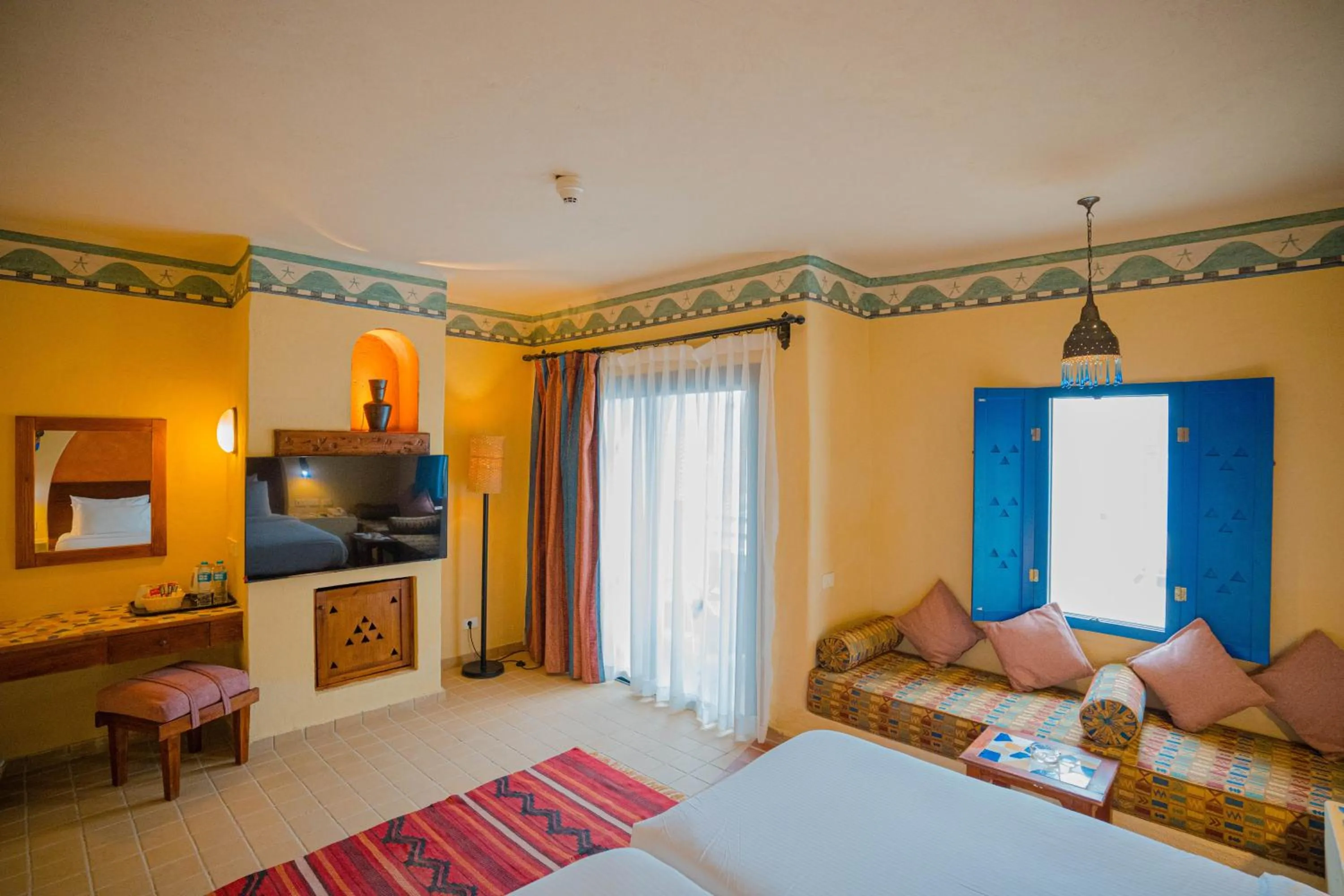 Communal lounge/ TV room, Bed in Marina Lodge at Port Ghalib