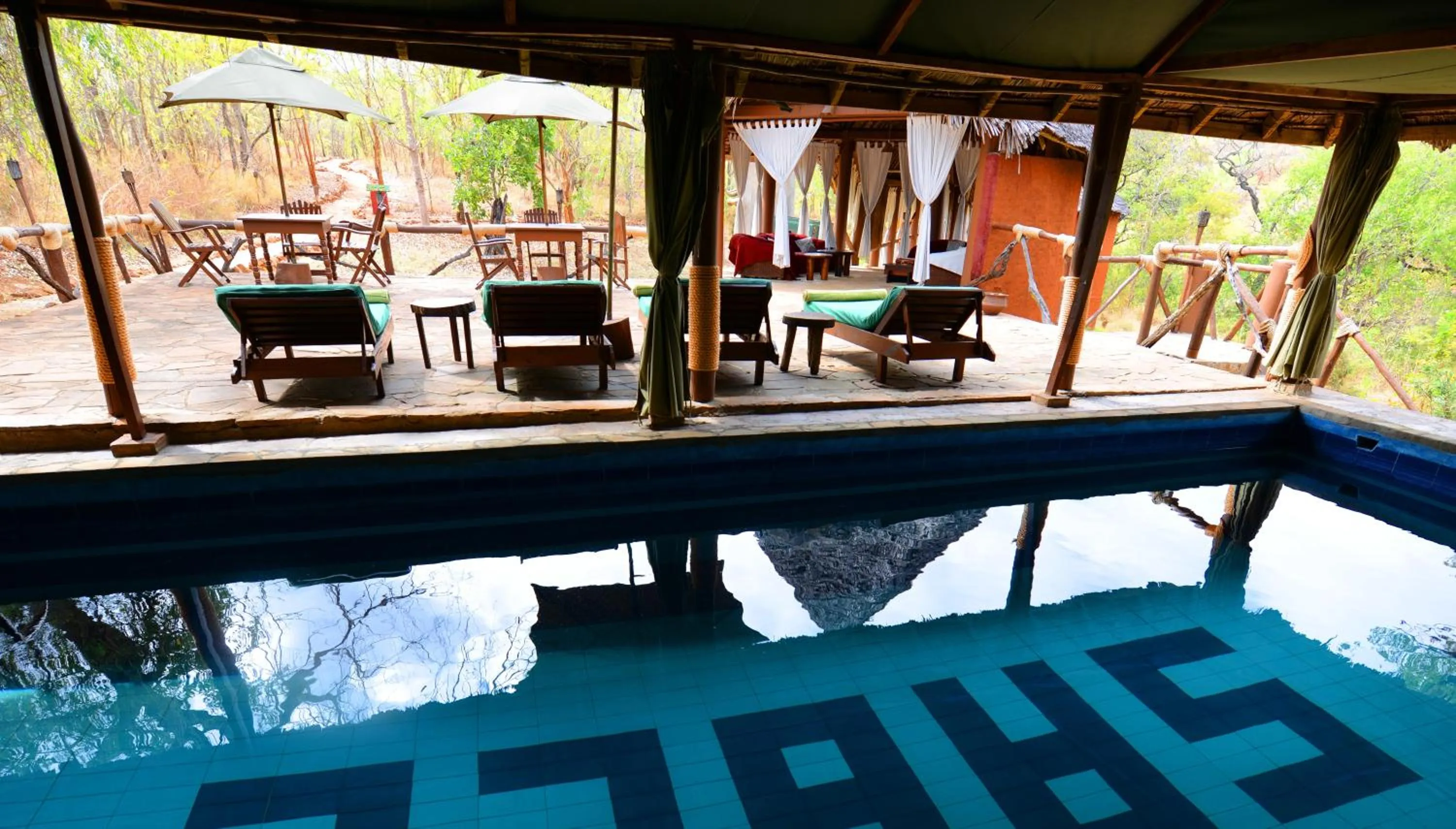 Swimming pool in Sable Mountain Lodge, A Tent with a View Safaris