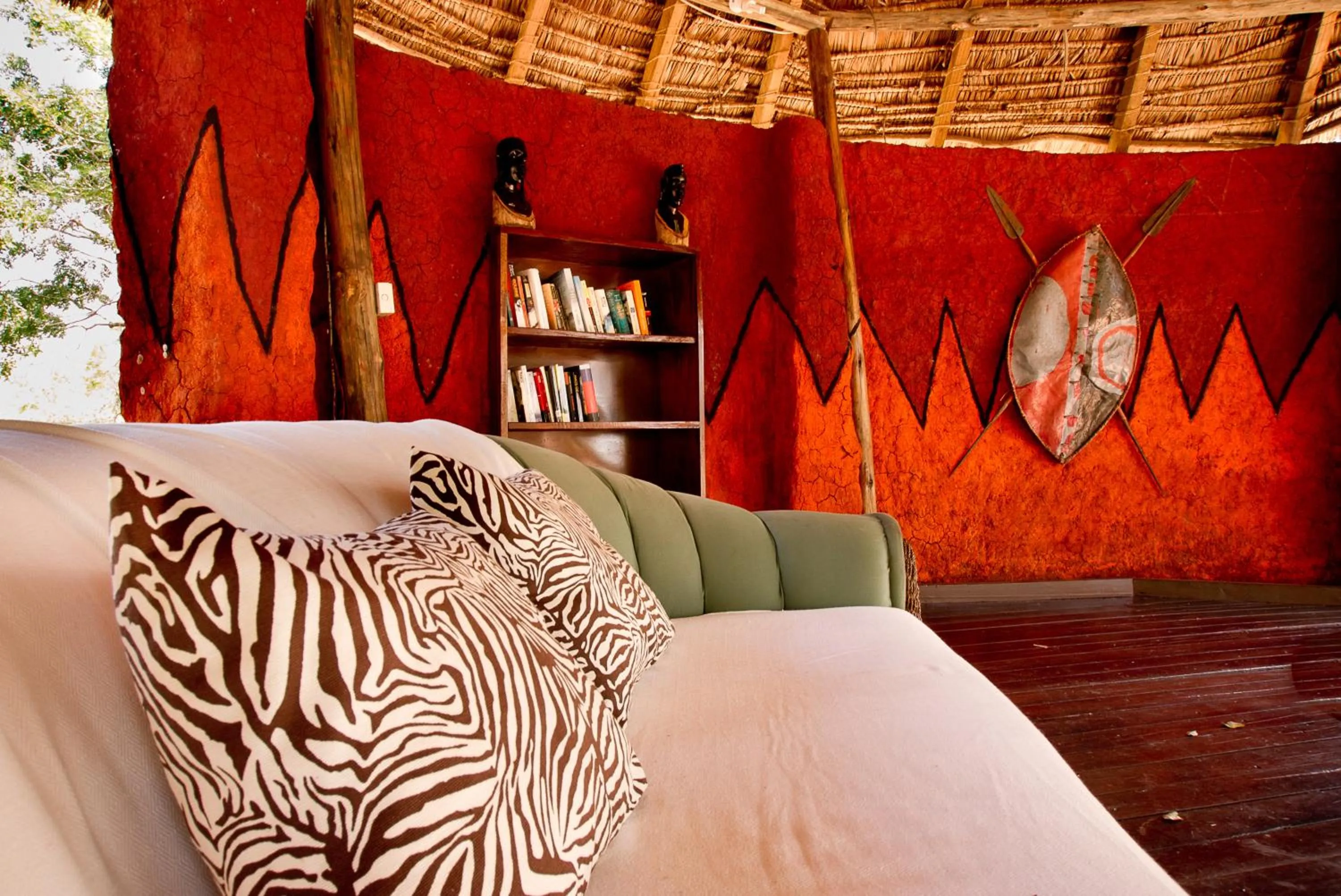 Library in Sable Mountain Lodge, A Tent with a View Safaris