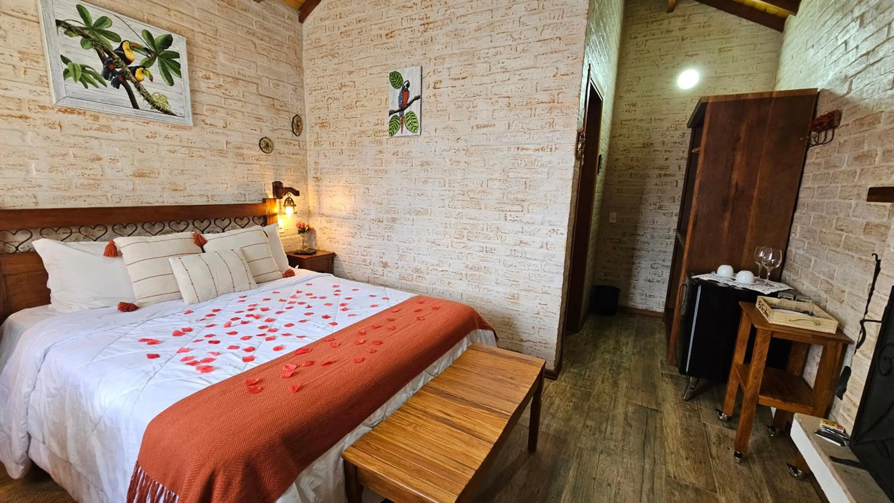 Bed in Chalé Gosto da Roça