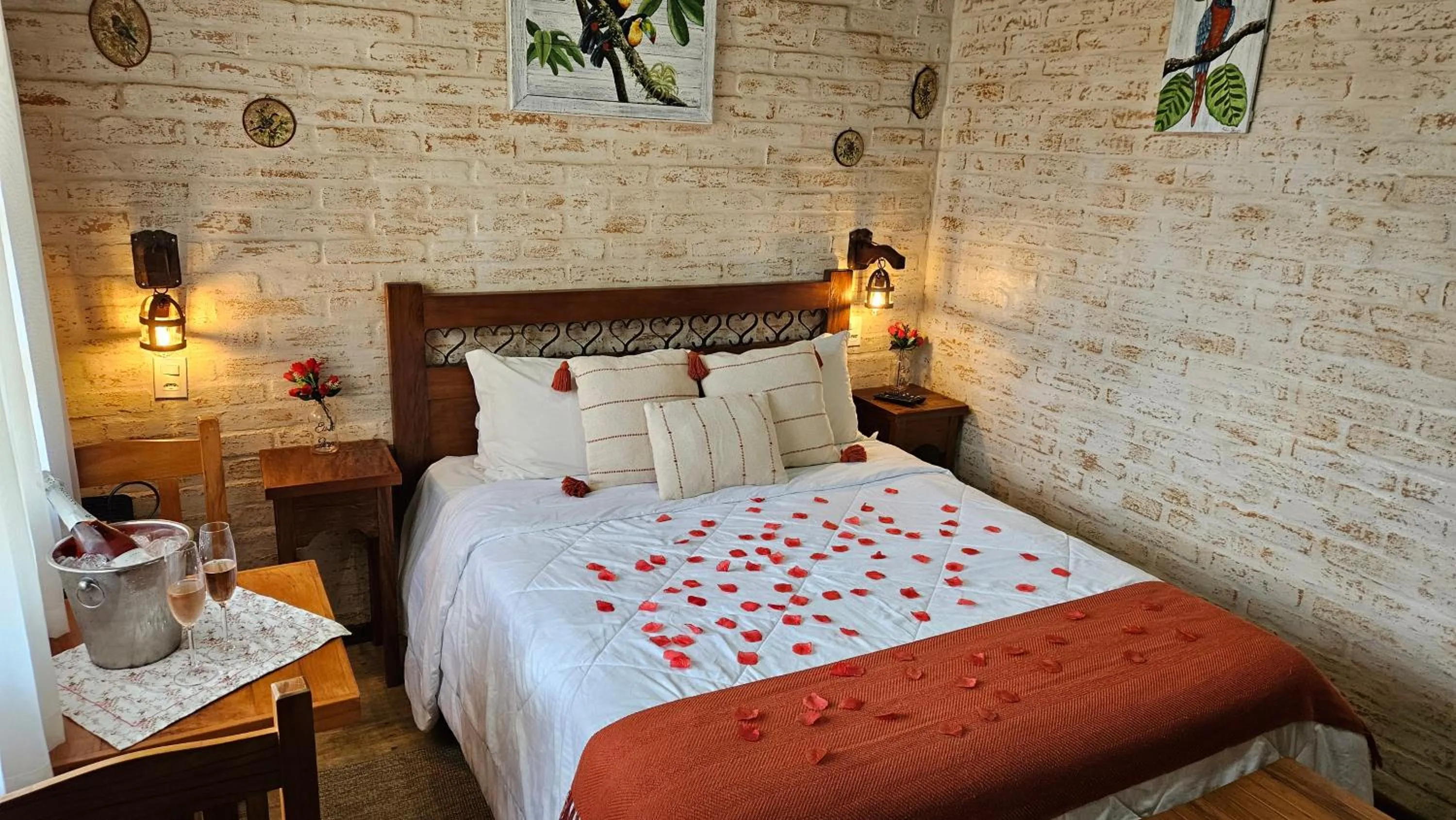 Bed in Chalé Gosto da Roça