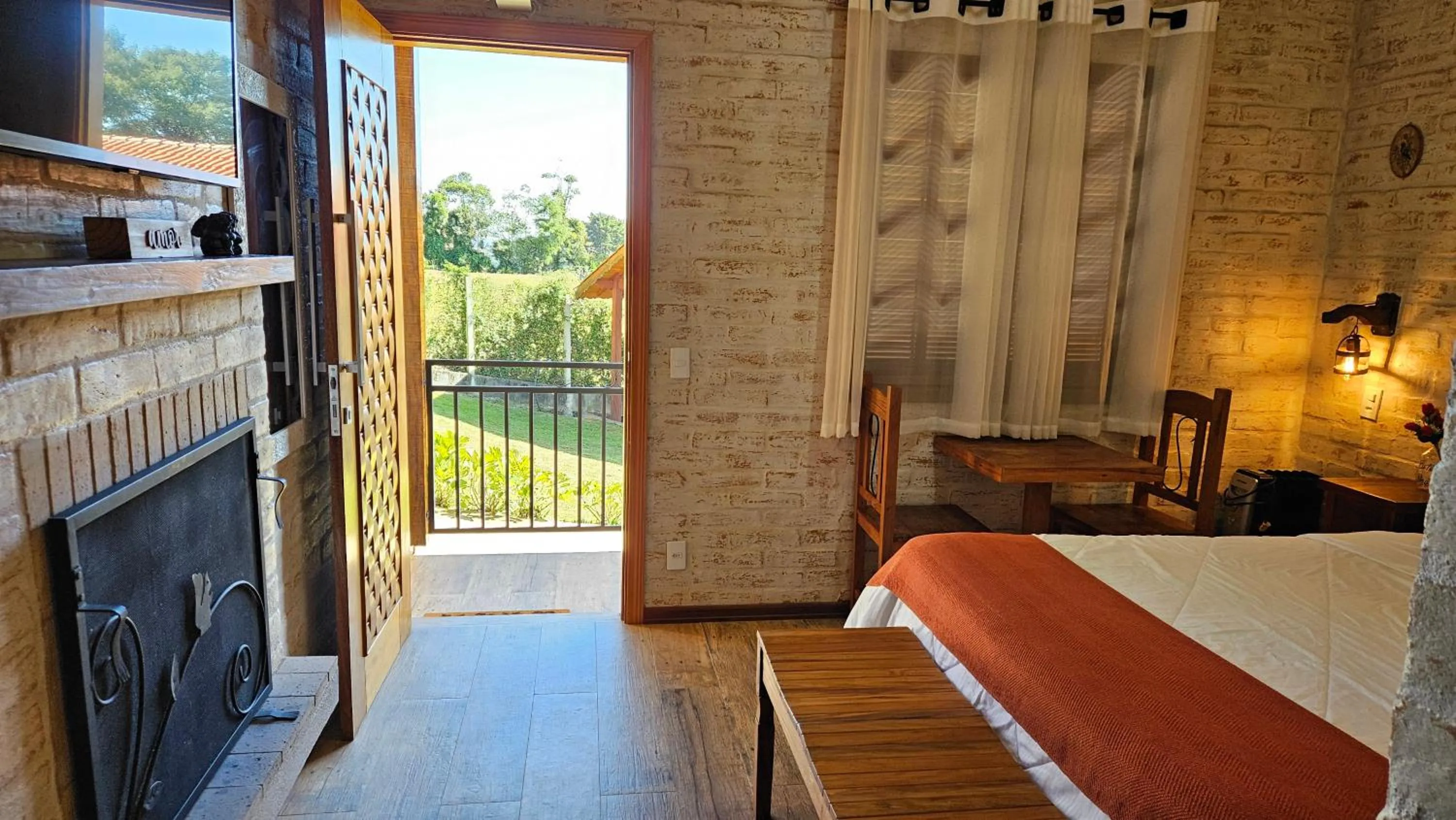 Bed in Chalé Gosto da Roça