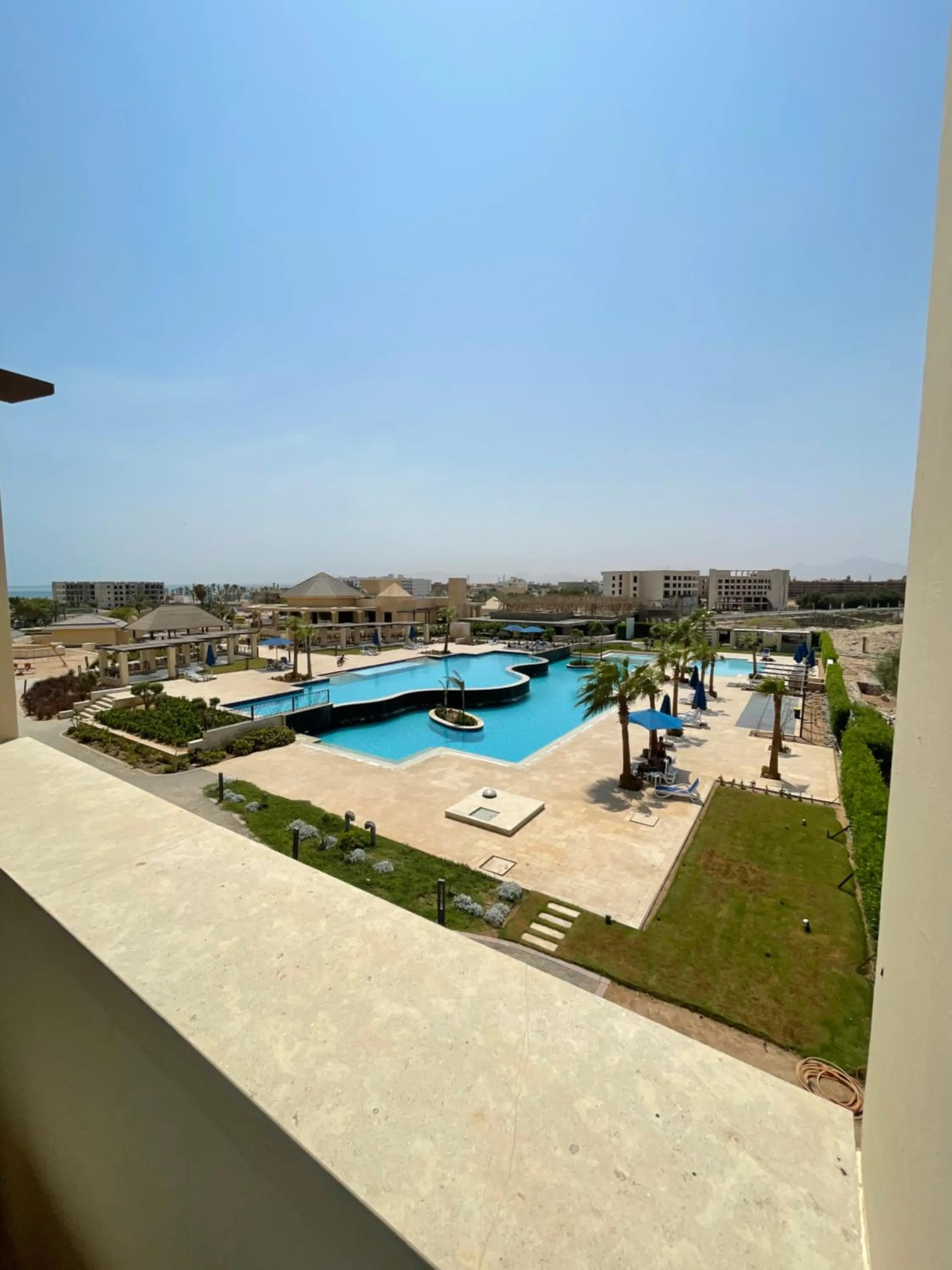 Pool view in AlDau Heights Apartments