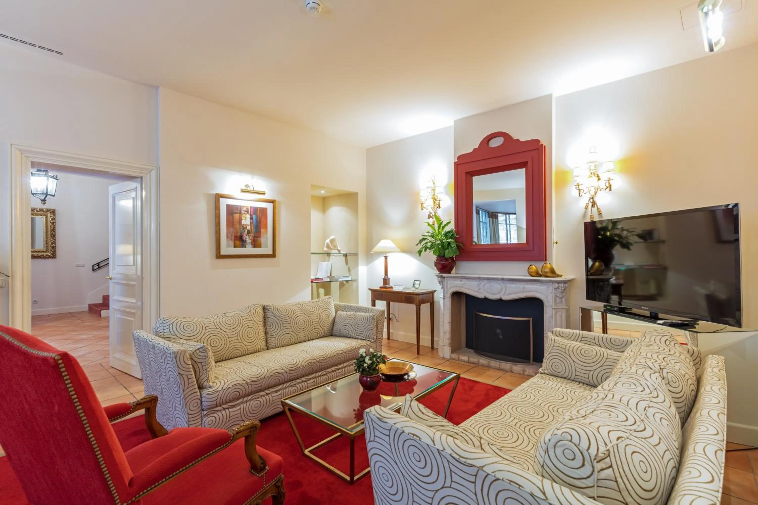 Living room in Stikliai Palace Residence