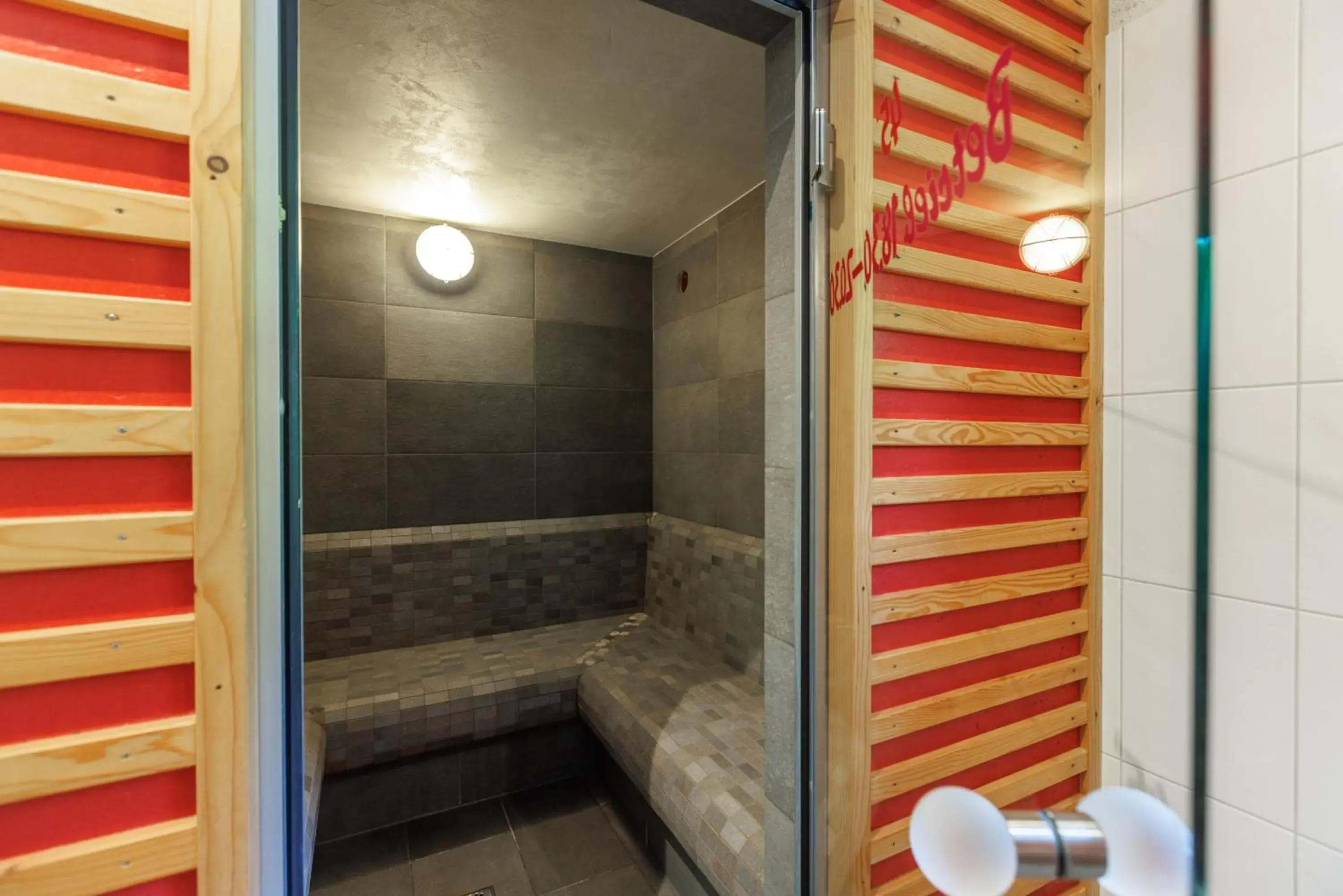 Sauna, Bathroom in Alphotel Ettal