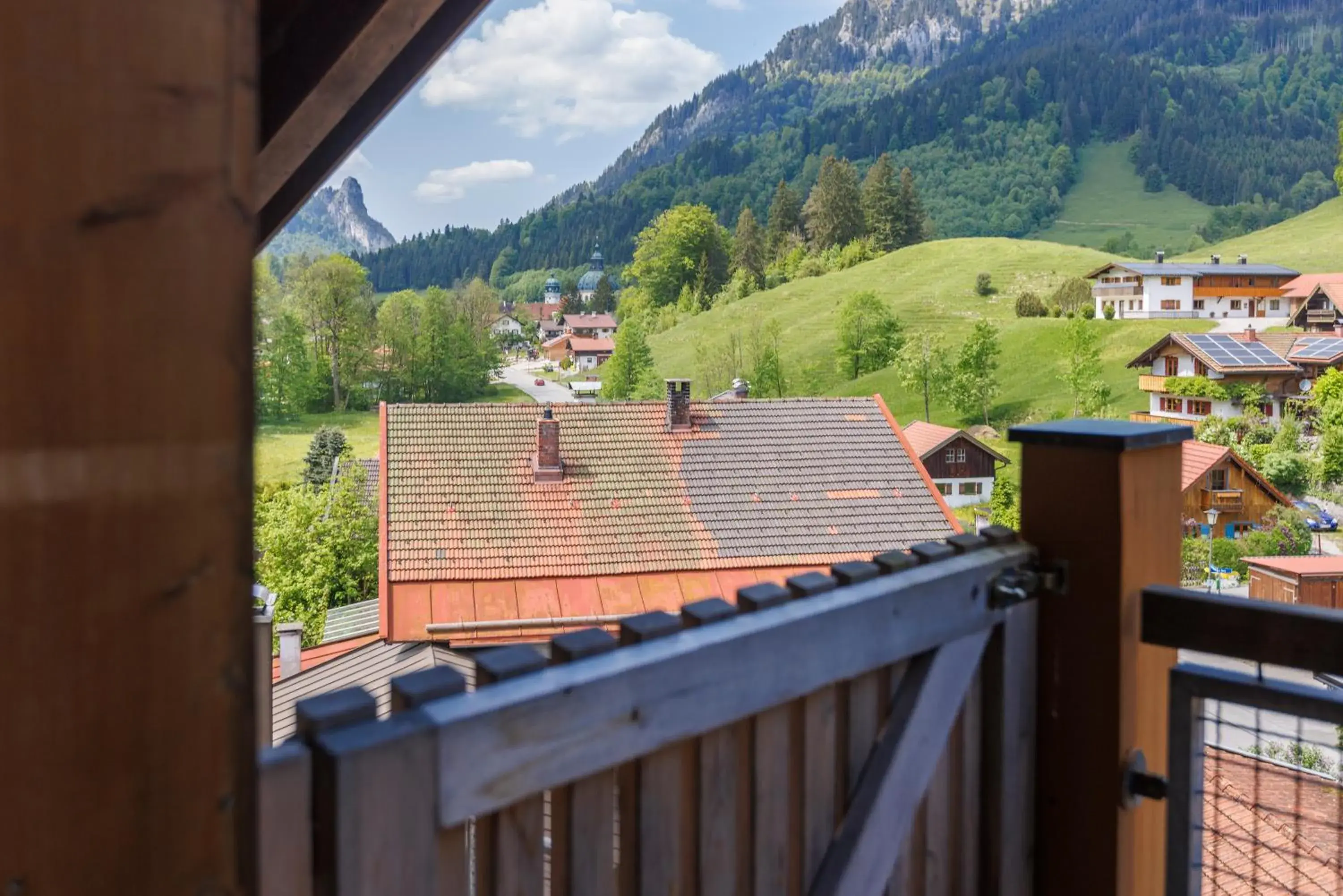 View (from property/room), Mountain View in Alphotel Ettal