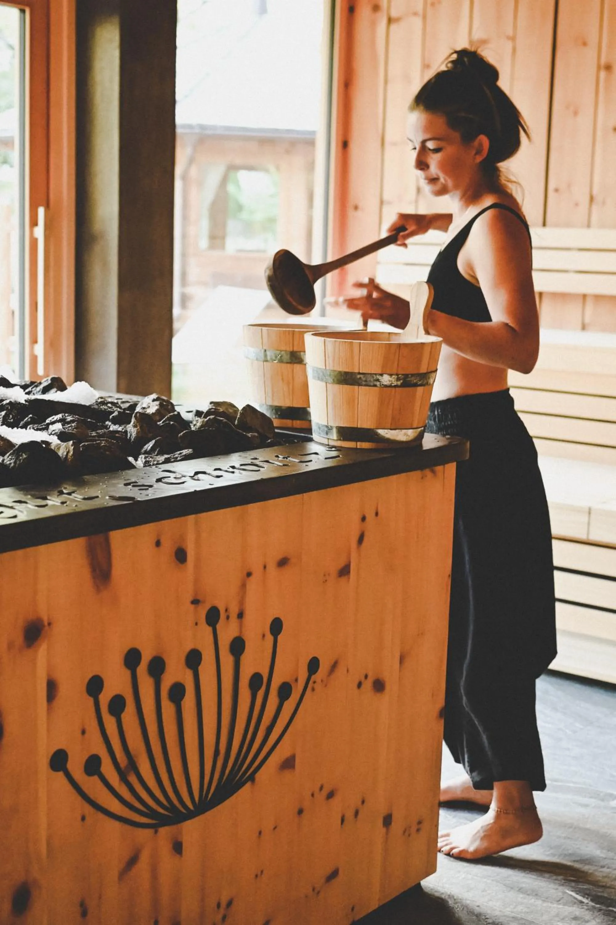 Sauna in Wiesenhof Gardenresort