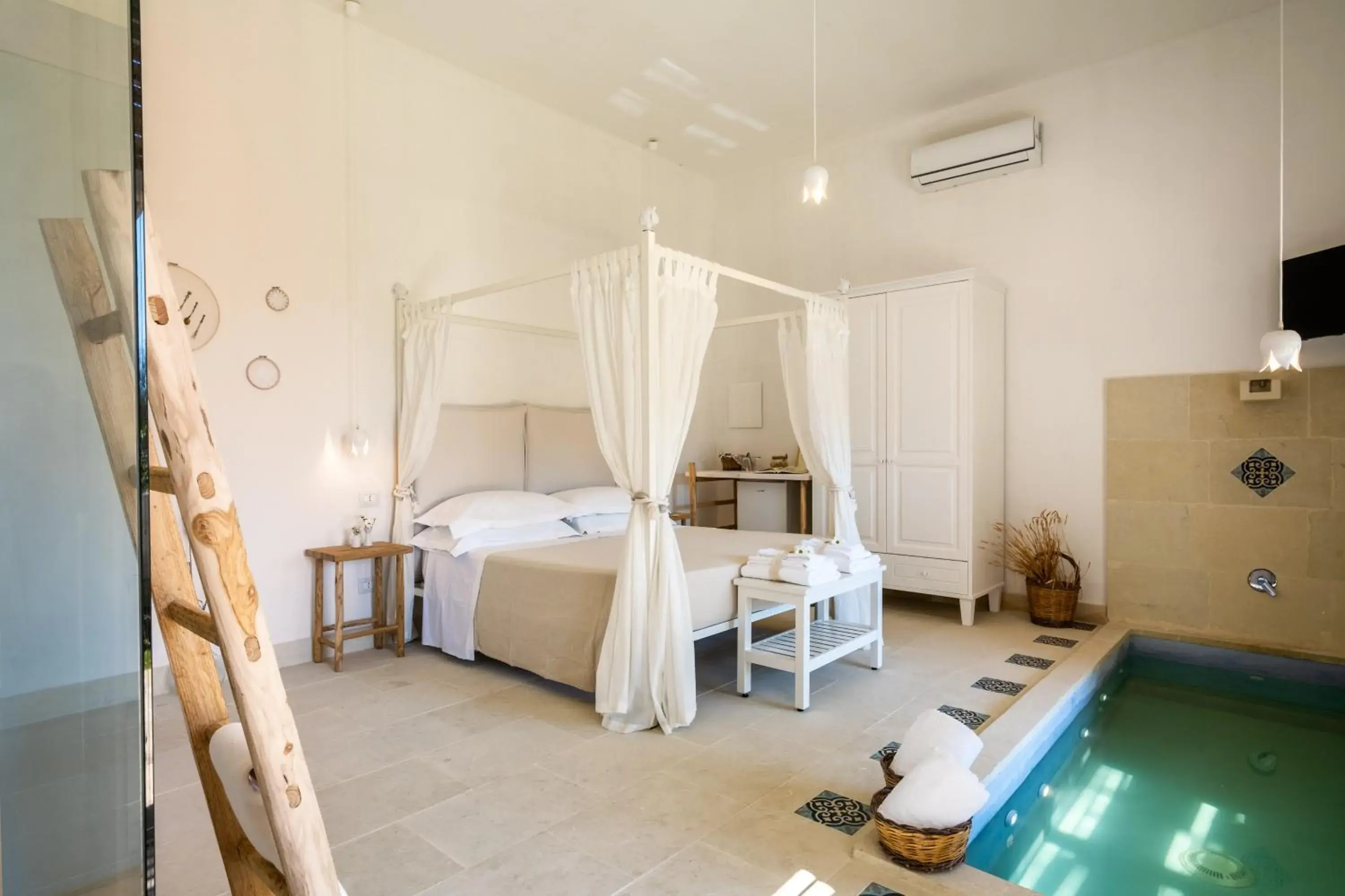 View (from property/room), Bed in Masseria Rauccio View (from property/room), Bed in Masseria Rauccio