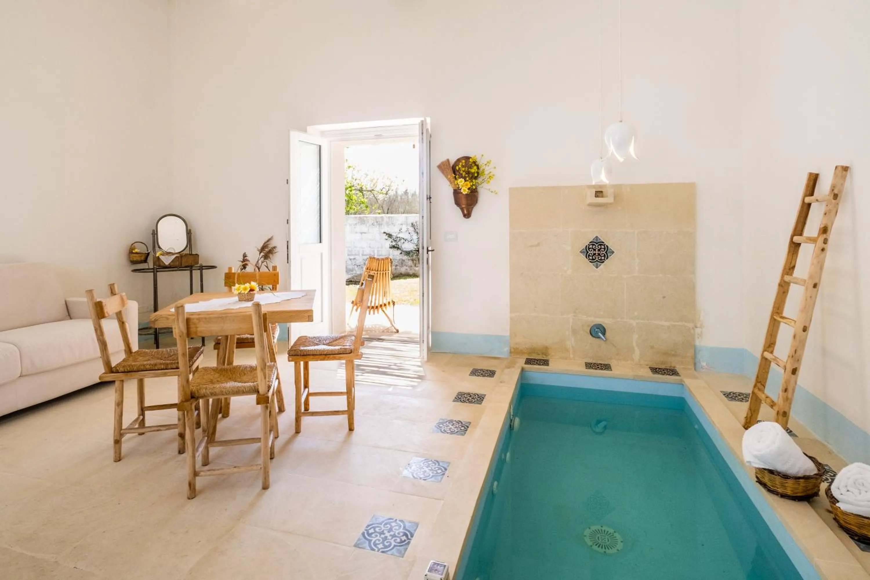 Seating area in Masseria Rauccio