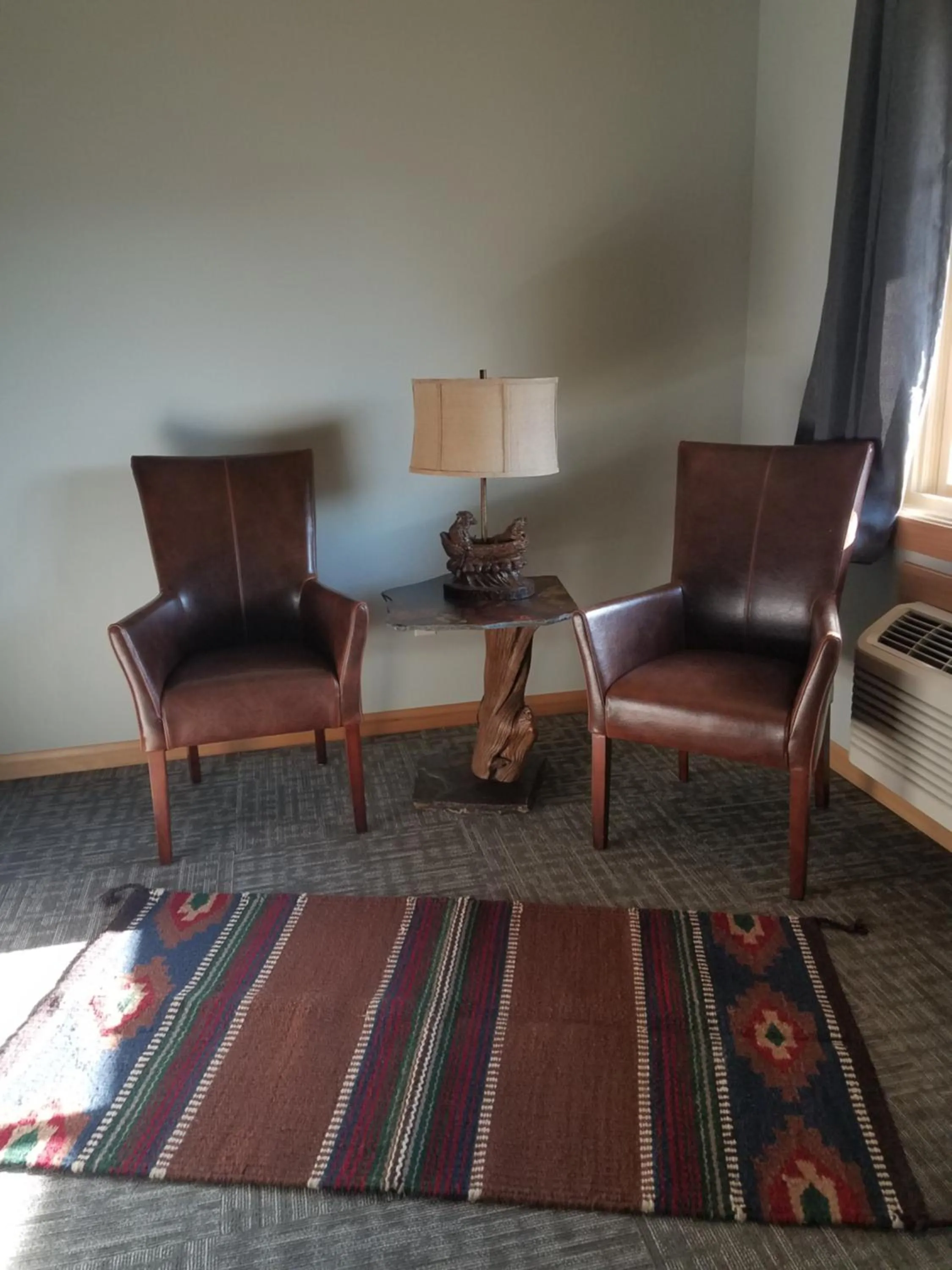 Seating area in 406 Lodge at Yellowstone