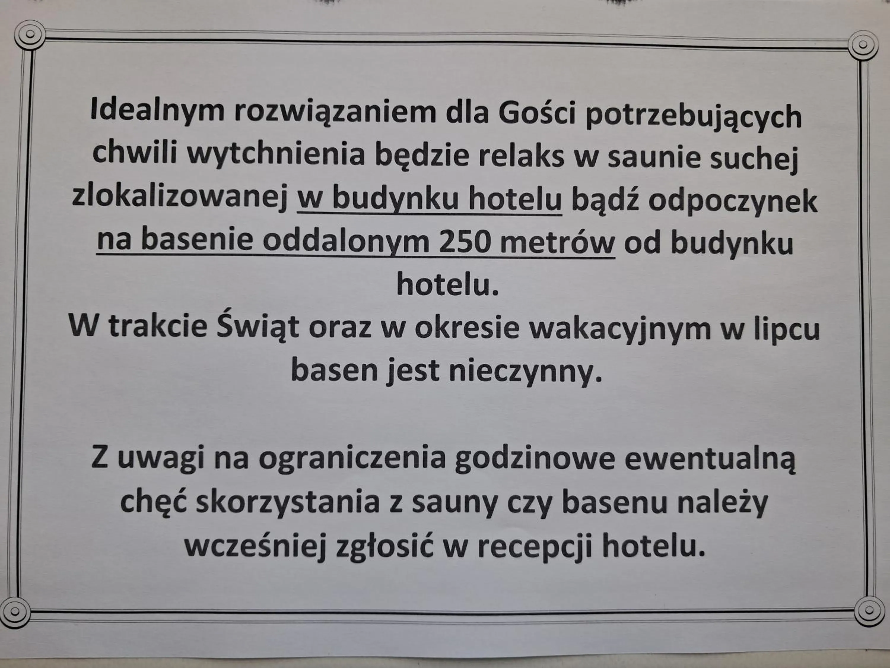 Swimming pool in Hotel Włókniarz