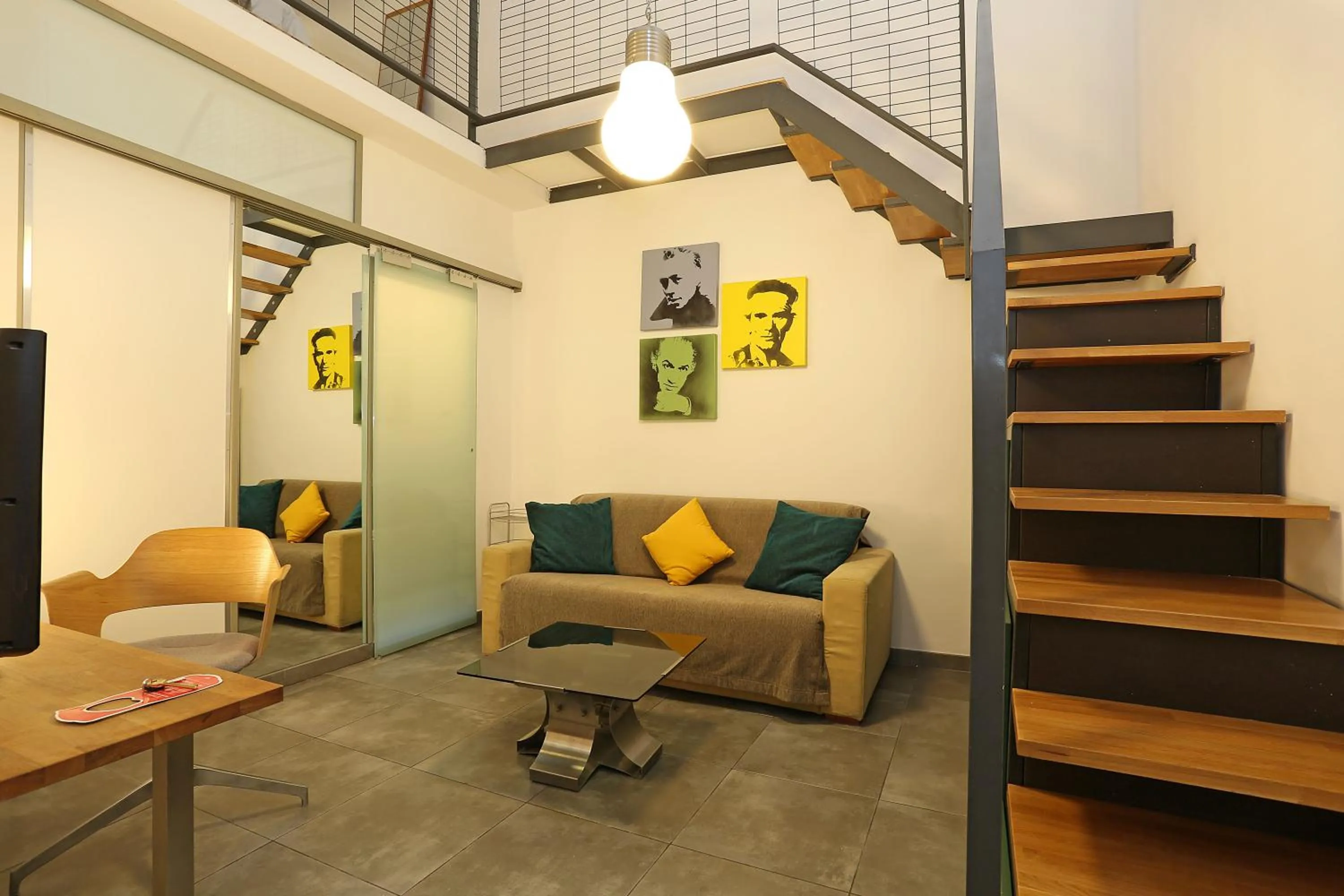 Seating area in Mr Frills