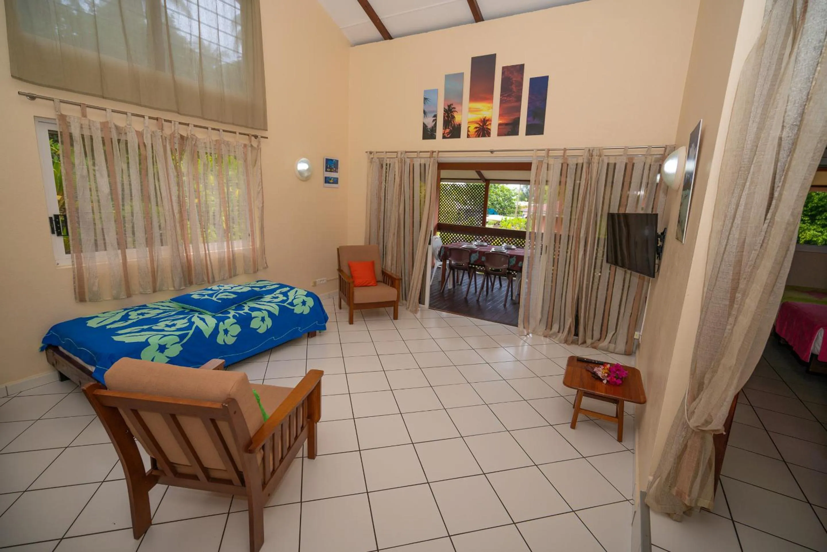 Living room in BORA BORA HOLIDAY'S LODGE