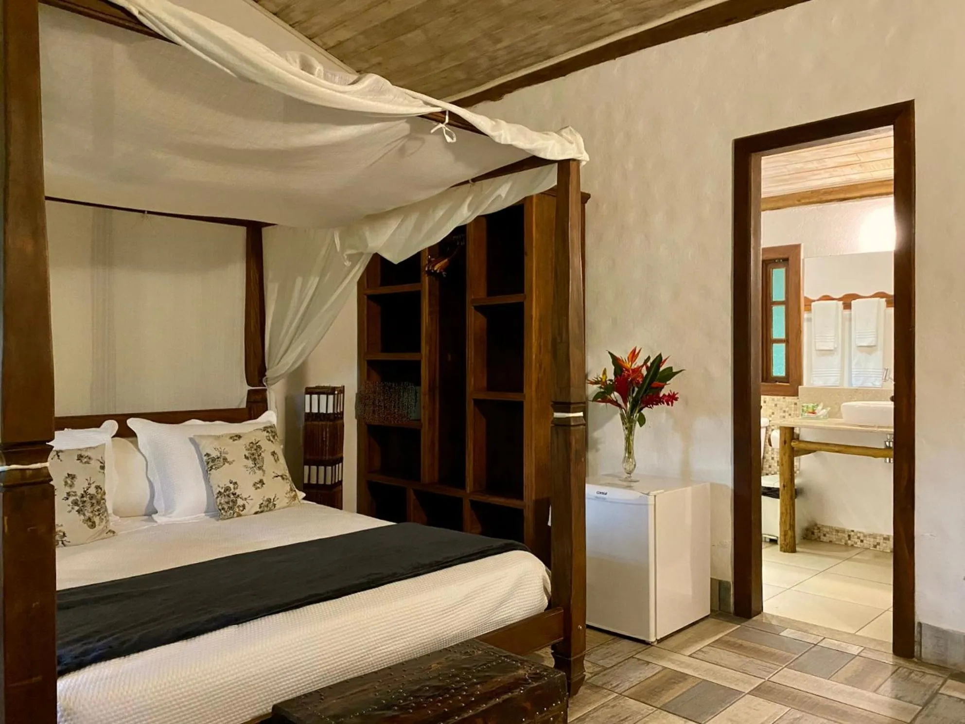Bed in Pousada Vila Serrano