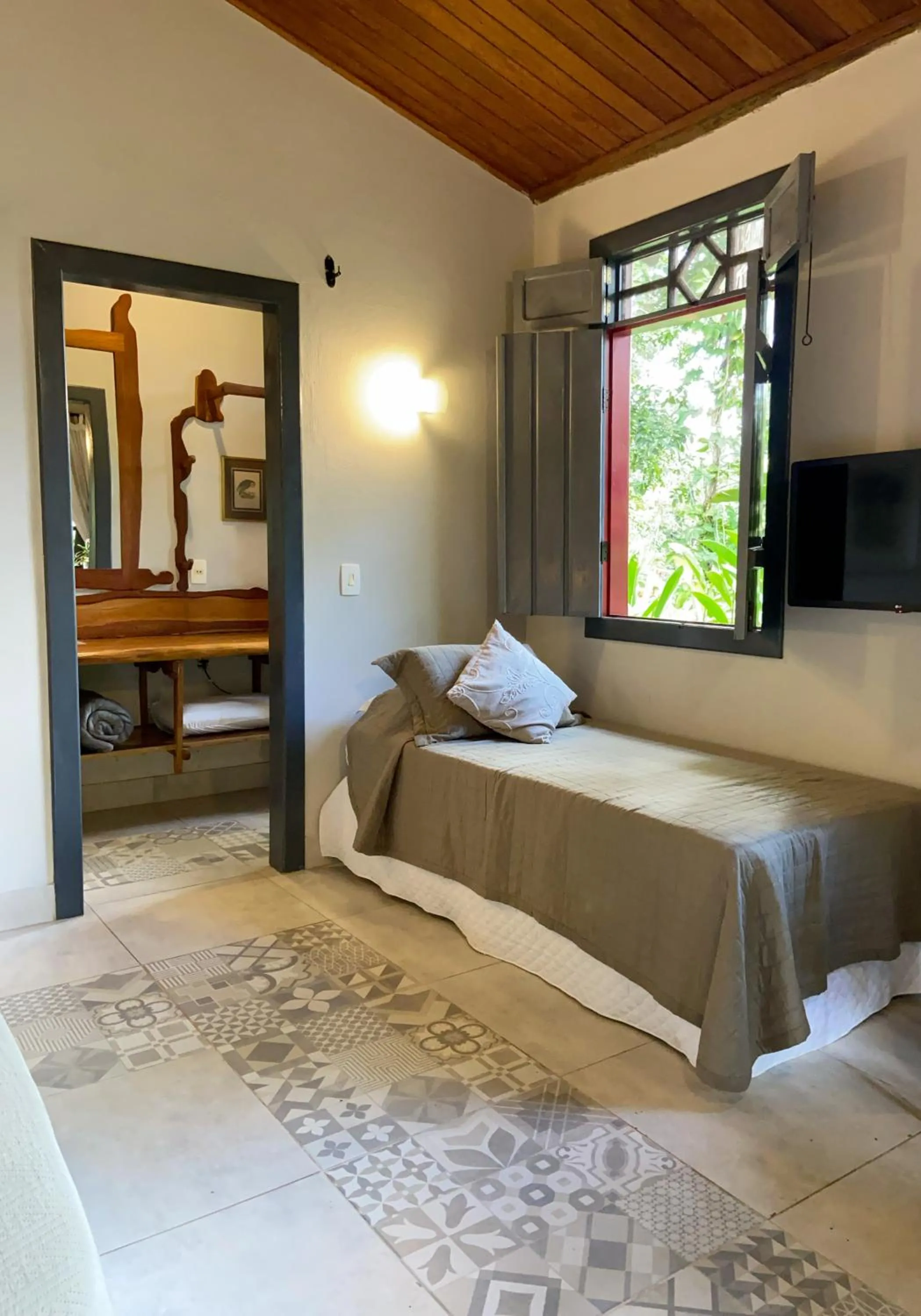 Bed in Pousada Vila Serrano