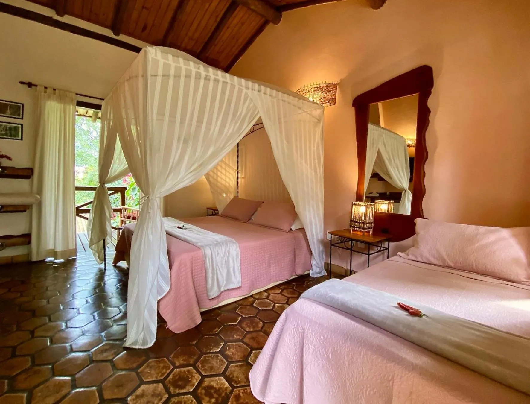 Bed in Pousada Vila Serrano