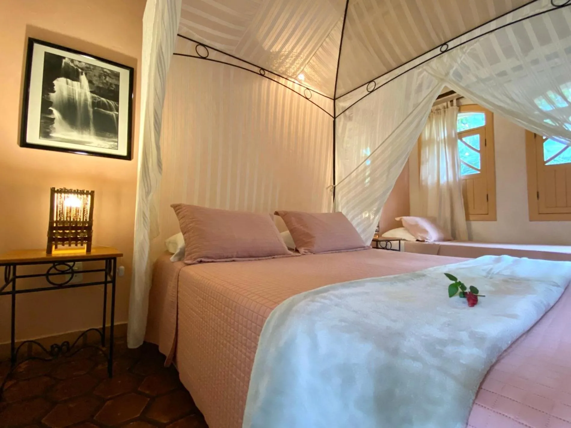 Bed in Pousada Vila Serrano