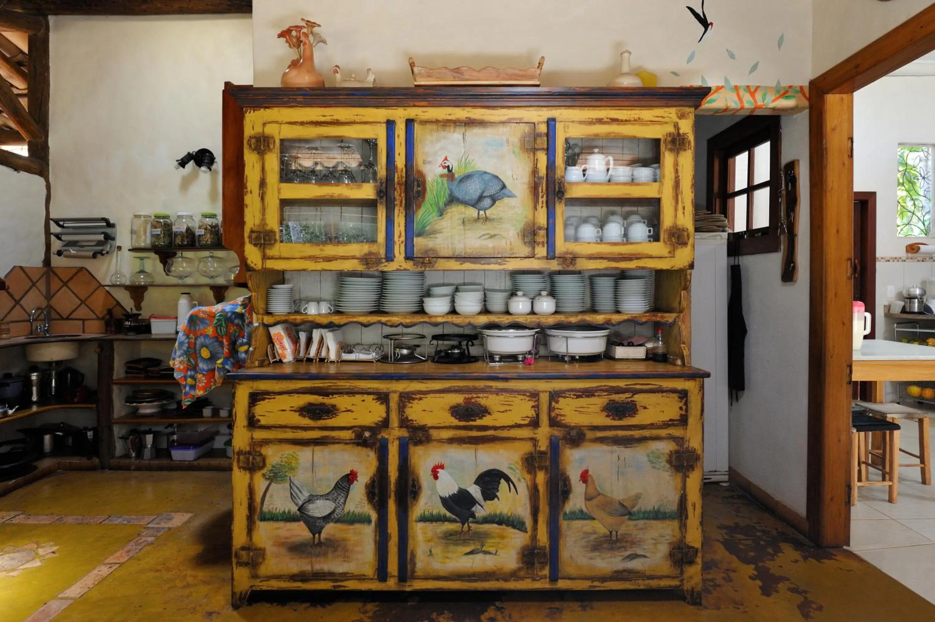 Kitchen or kitchenette in Pousada Vila Serrano