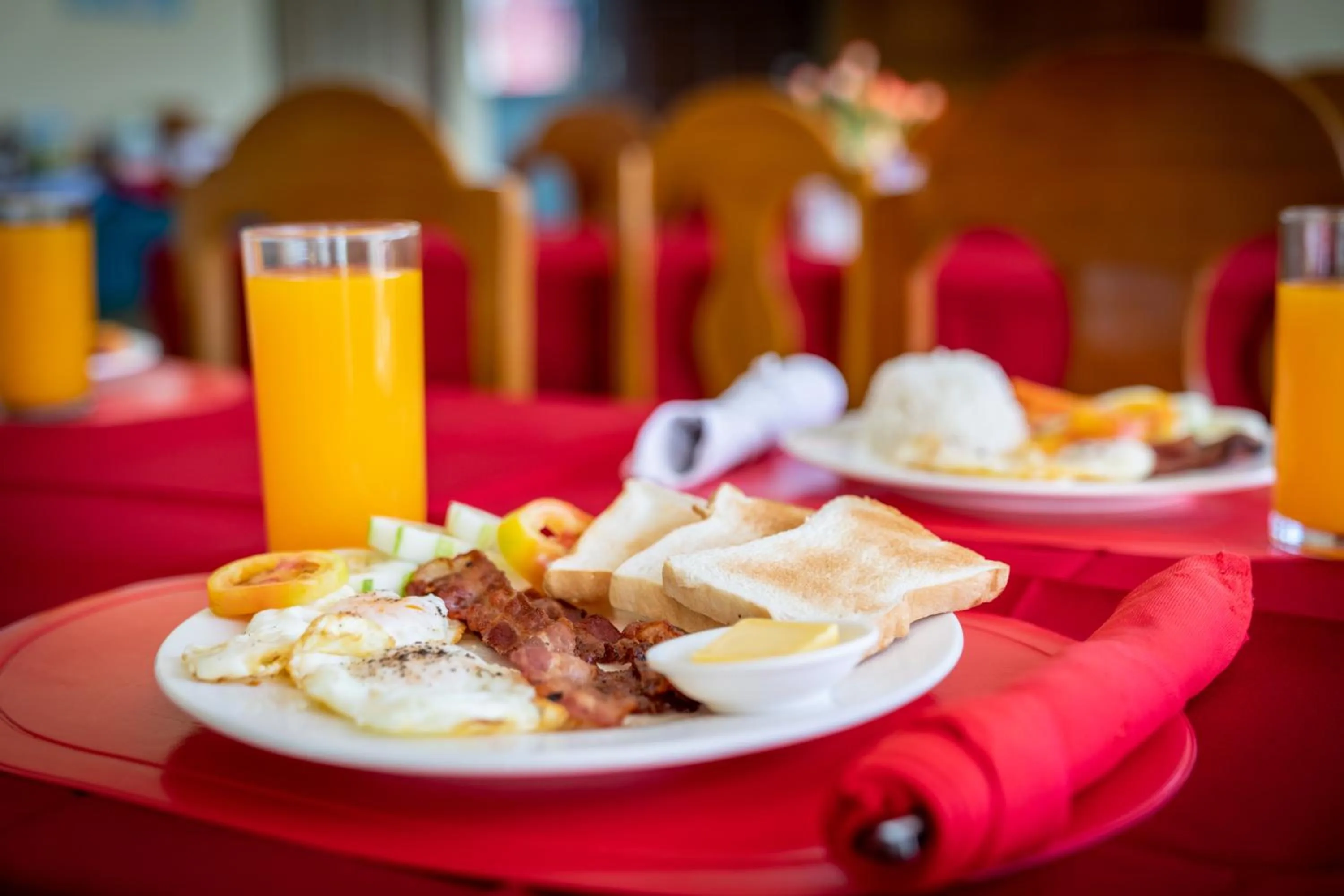 Breakfast in Blue Corals Beach Resort