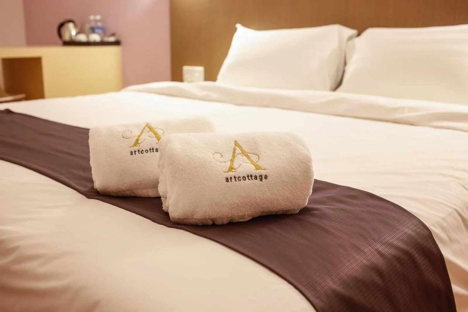 Bed in Art Cottage Hotel