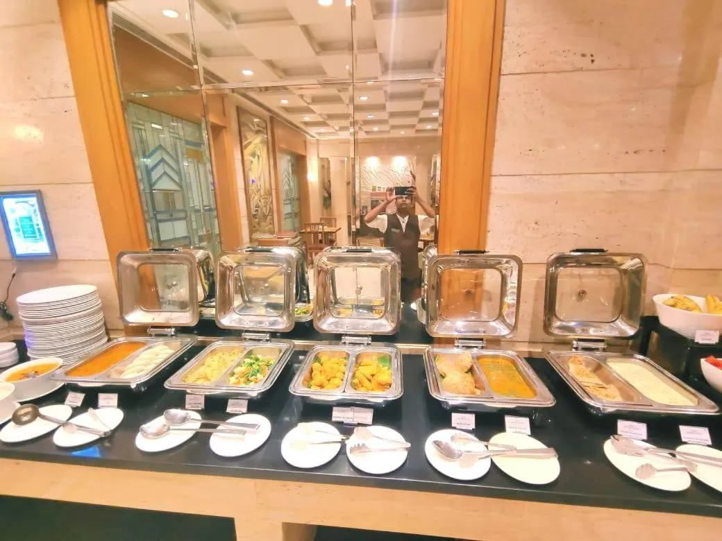 Buffet breakfast in Sarovar Portico Kalupur Ahmedabad
