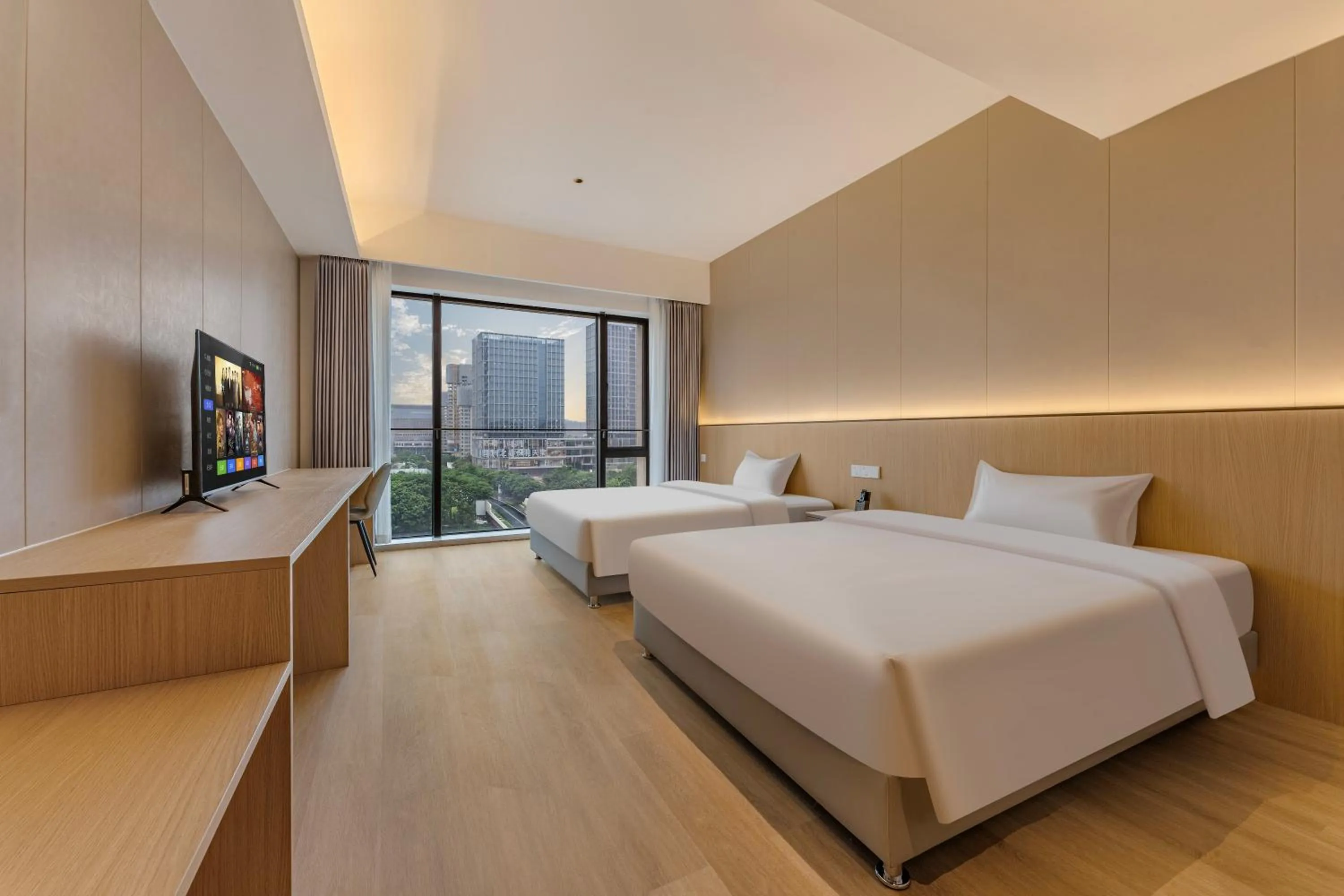 Photo of the whole room, Bed in HeeFun Apartment GZ -Poly World Trading Center