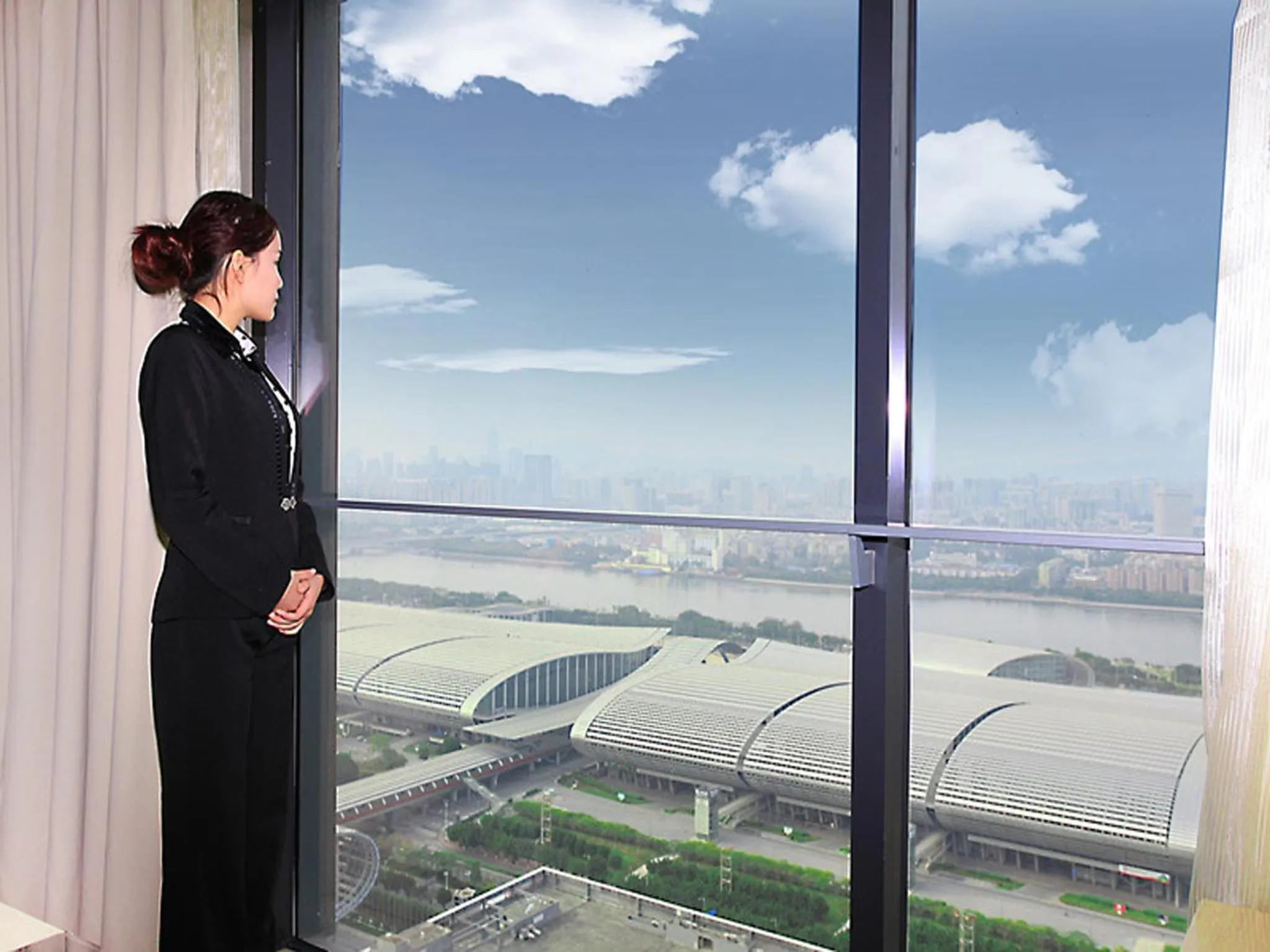 View (from property/room) in HeeFun Apartment GZ -Poly World Trading Center