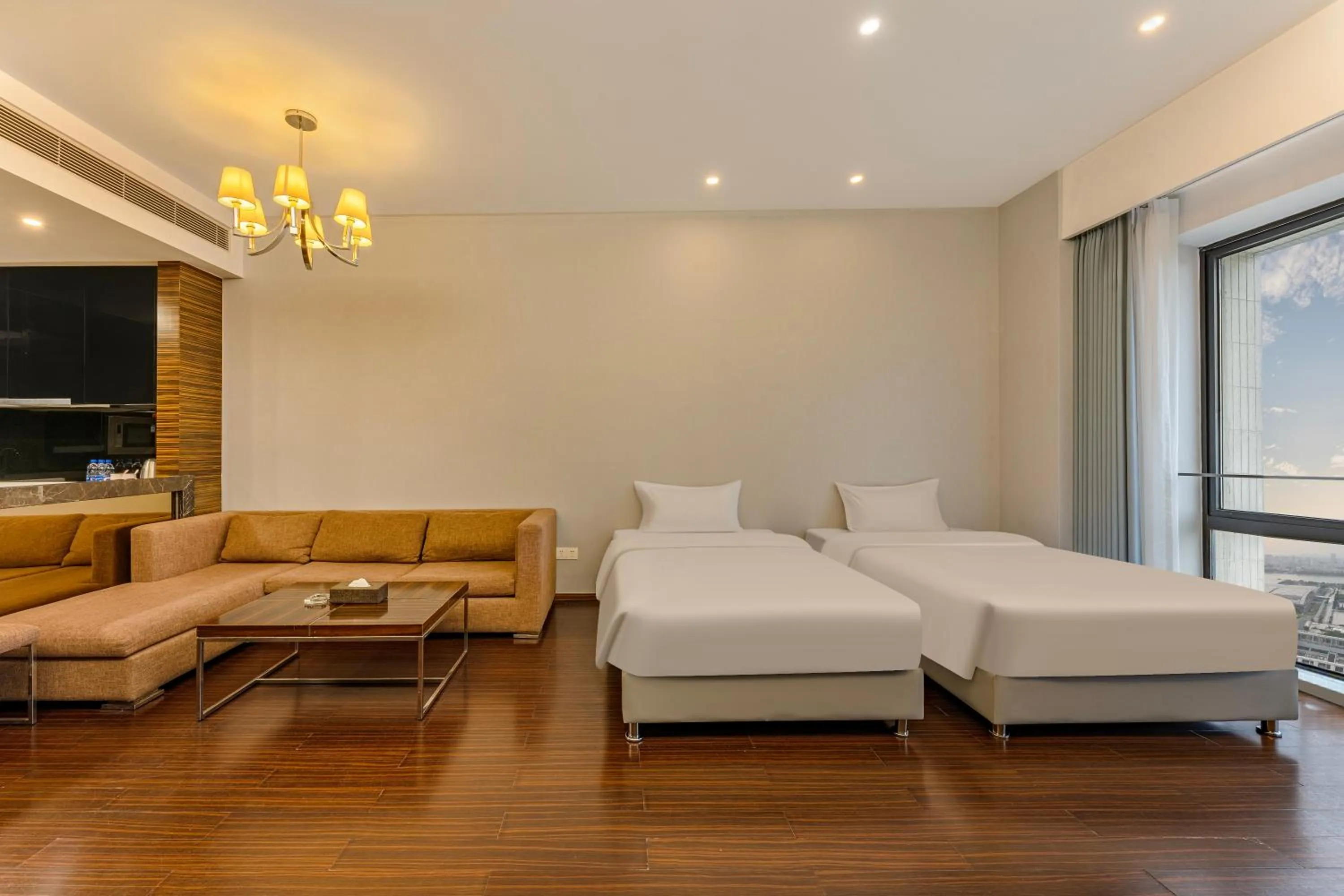 Photo of the whole room, Bed in HeeFun Apartment GZ -Poly World Trading Center