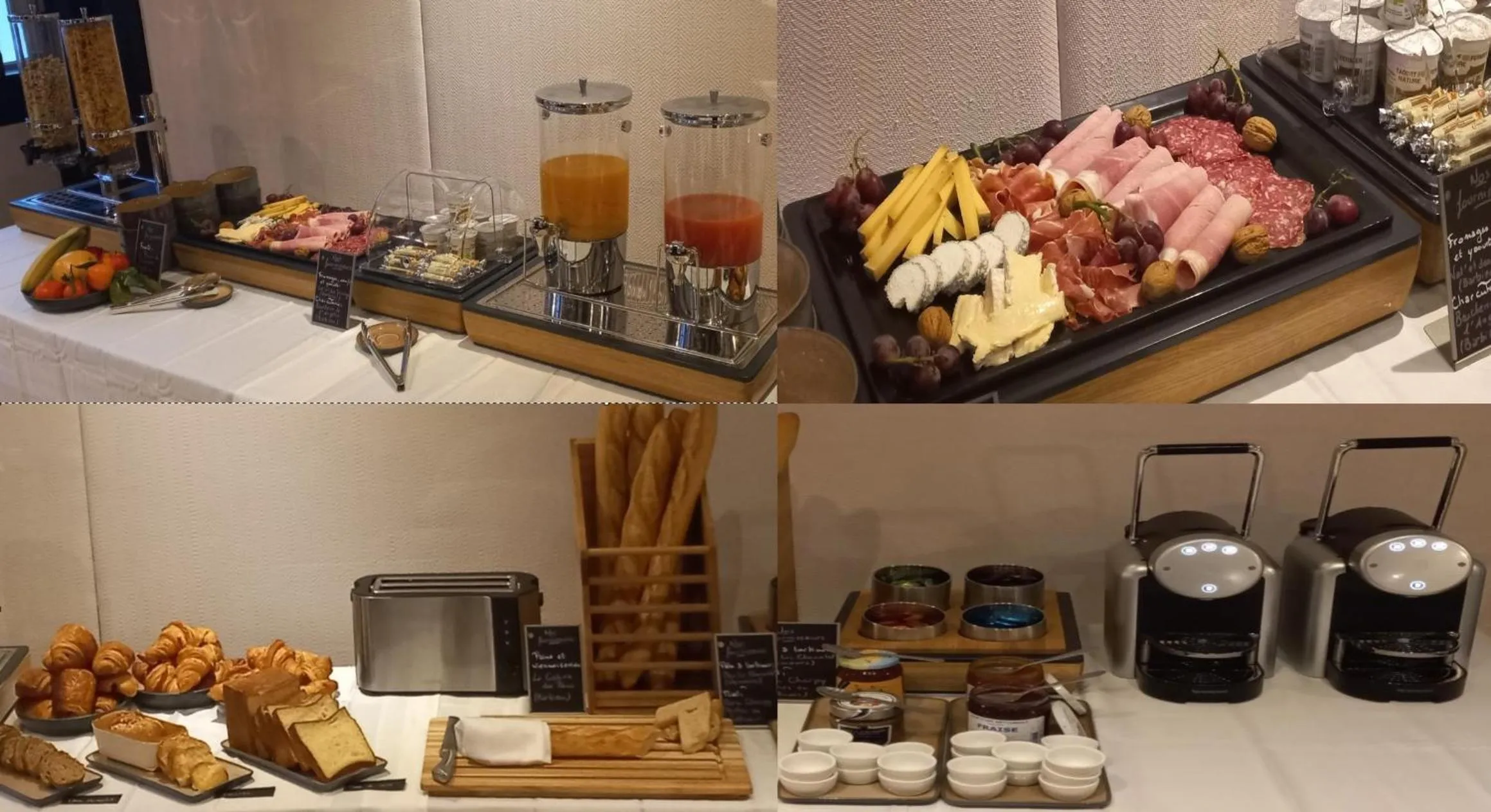 Buffet breakfast in Les Pleiades Hôtel-Spa-Restaurant
