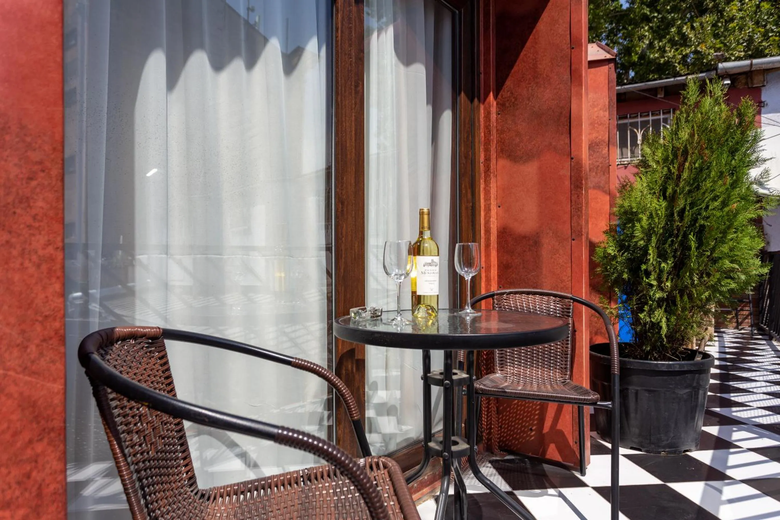 Balcony/Terrace in Shota Rustaveli Aparthotel