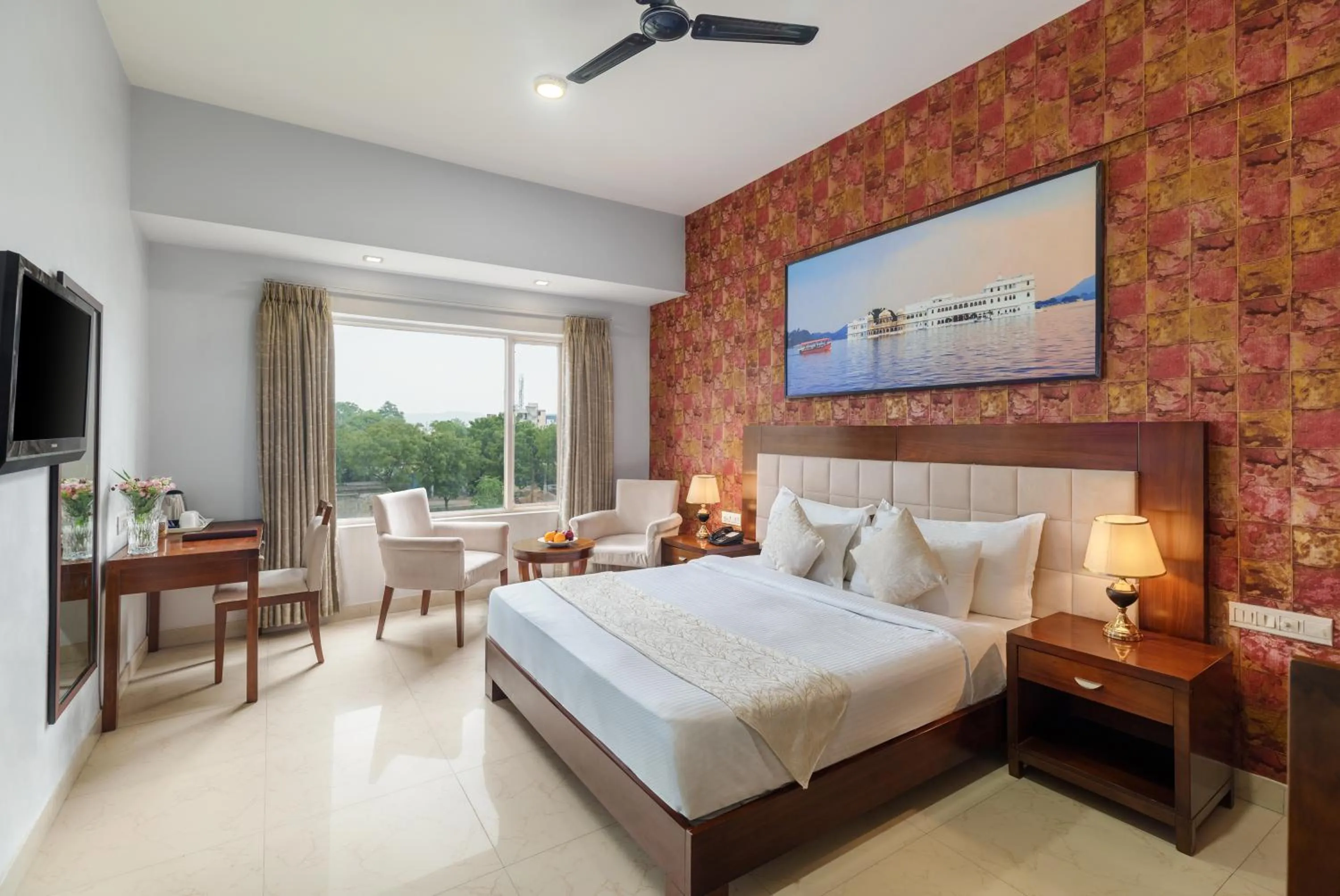 Photo of the whole room, Bed in Mystical Valley View Resort and Spa, Udaipur