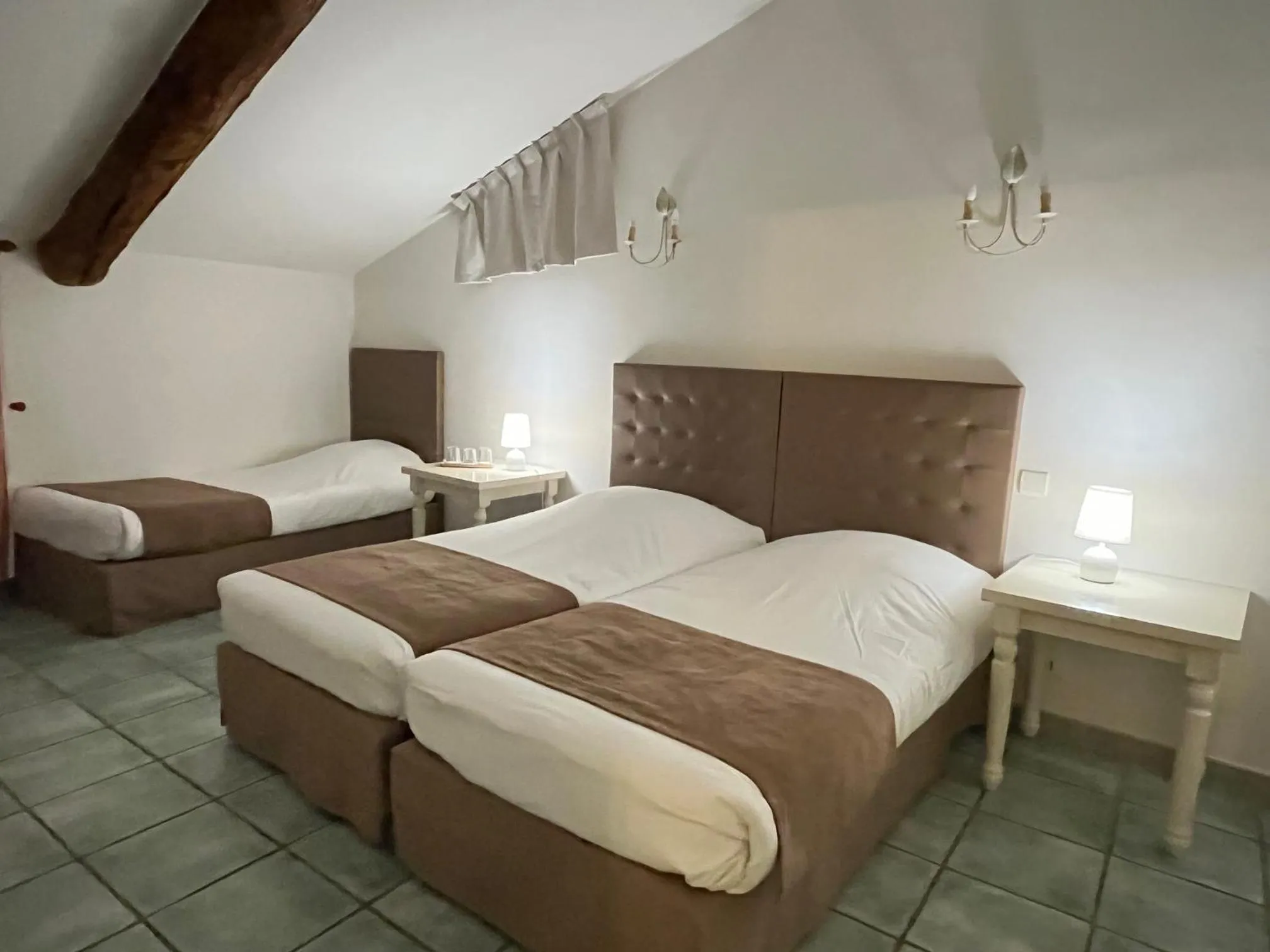 Bedroom, Bed in Logis Hôtel La Bastide des Monges