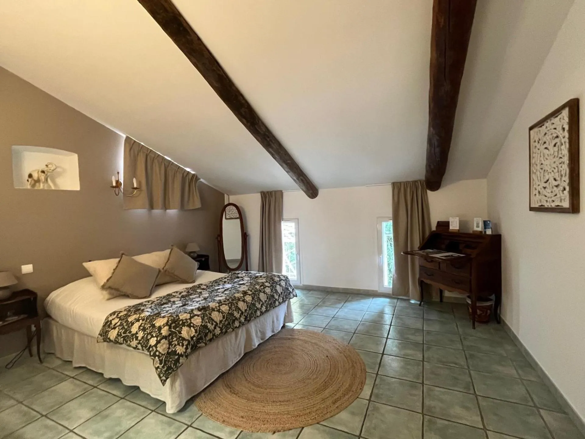 Photo of the whole room, Bed in Logis Hôtel La Bastide des Monges