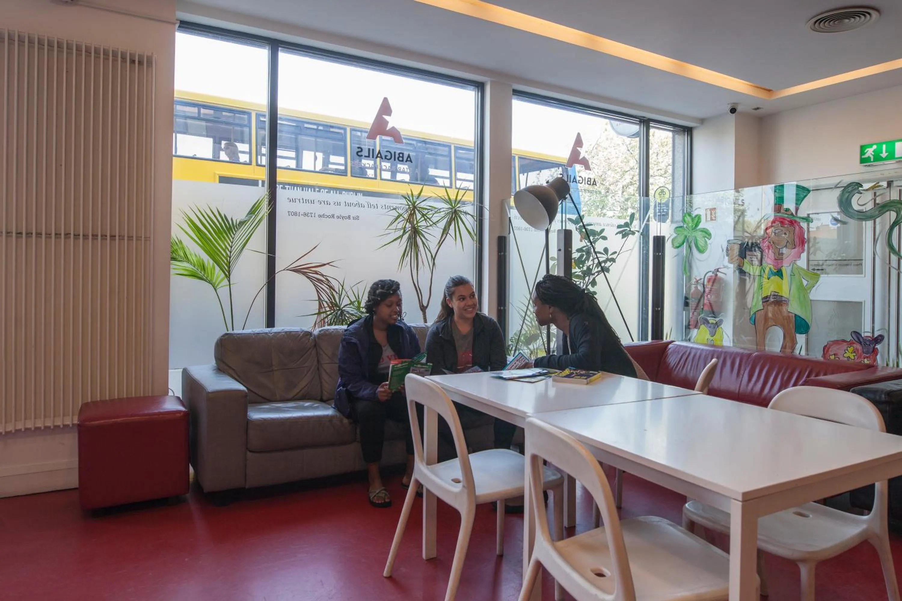 Seating area in Abigail's Hostel