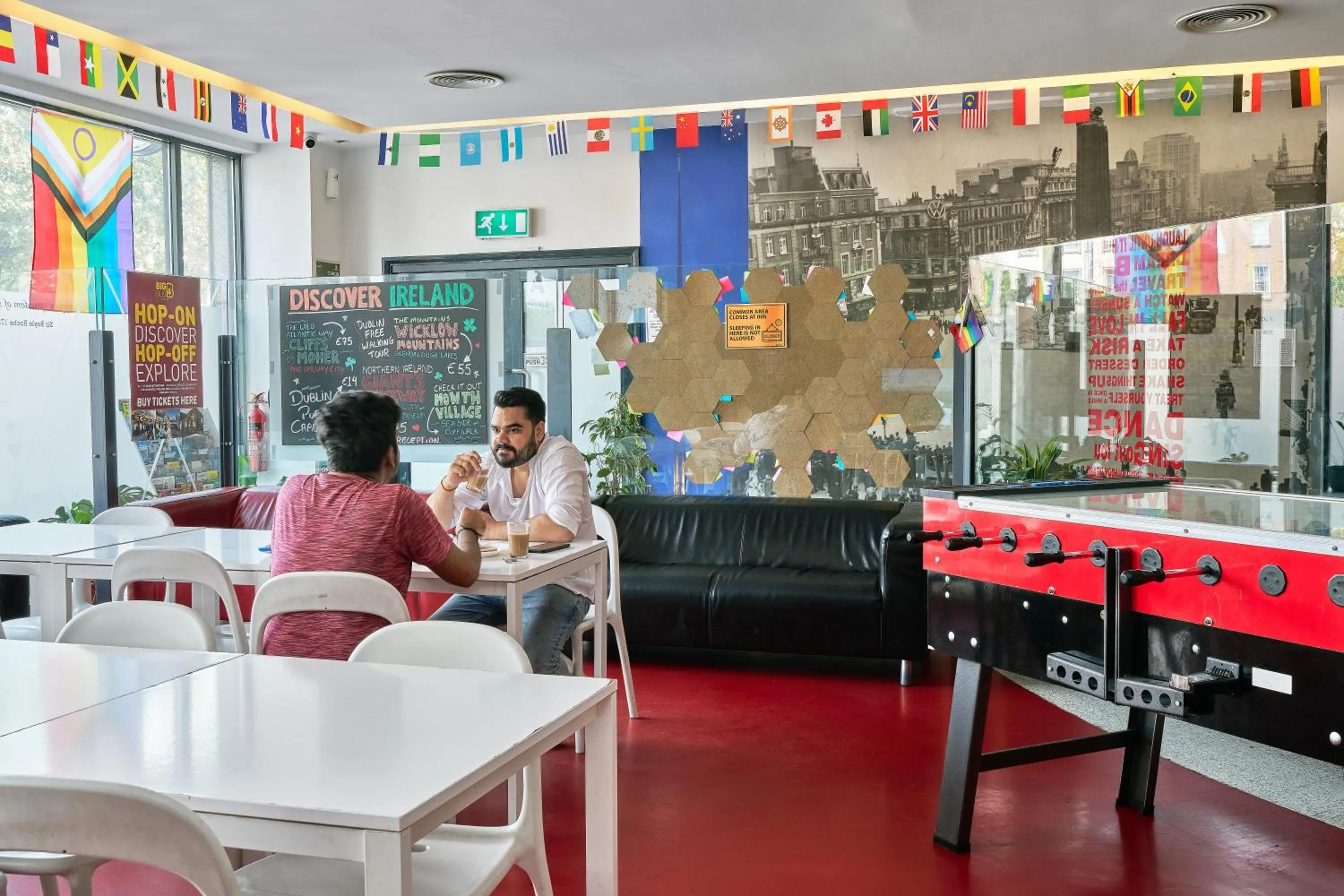Communal lounge/ TV room in Abigail's Hostel