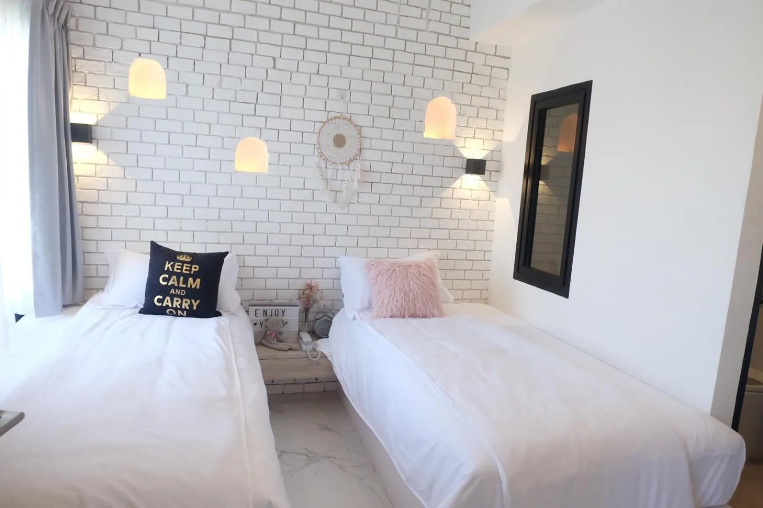 Bed in Bonne Nuit Hotel, Hua Hin