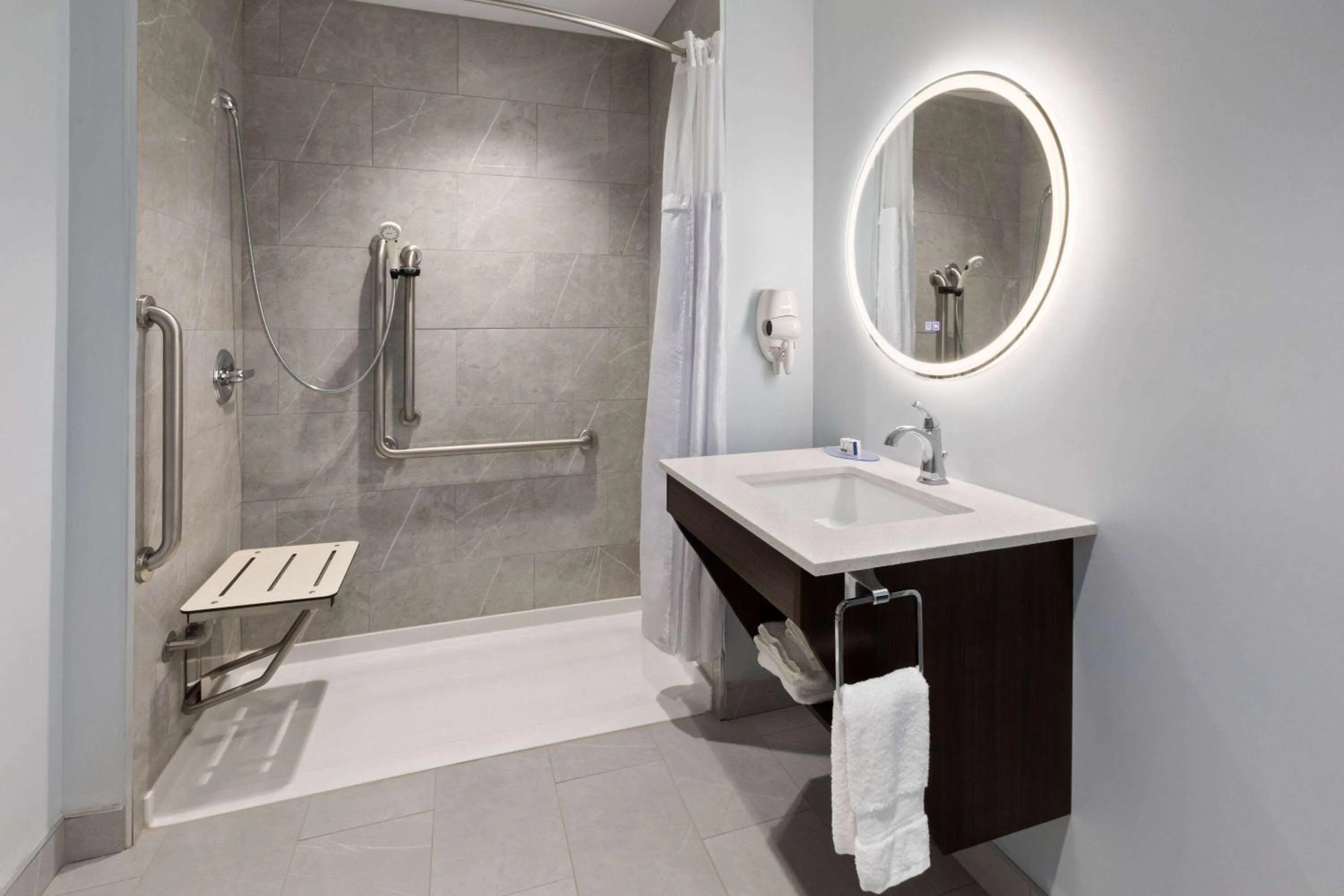 Shower in Travelodge by Wyndham Cochrane Ontario