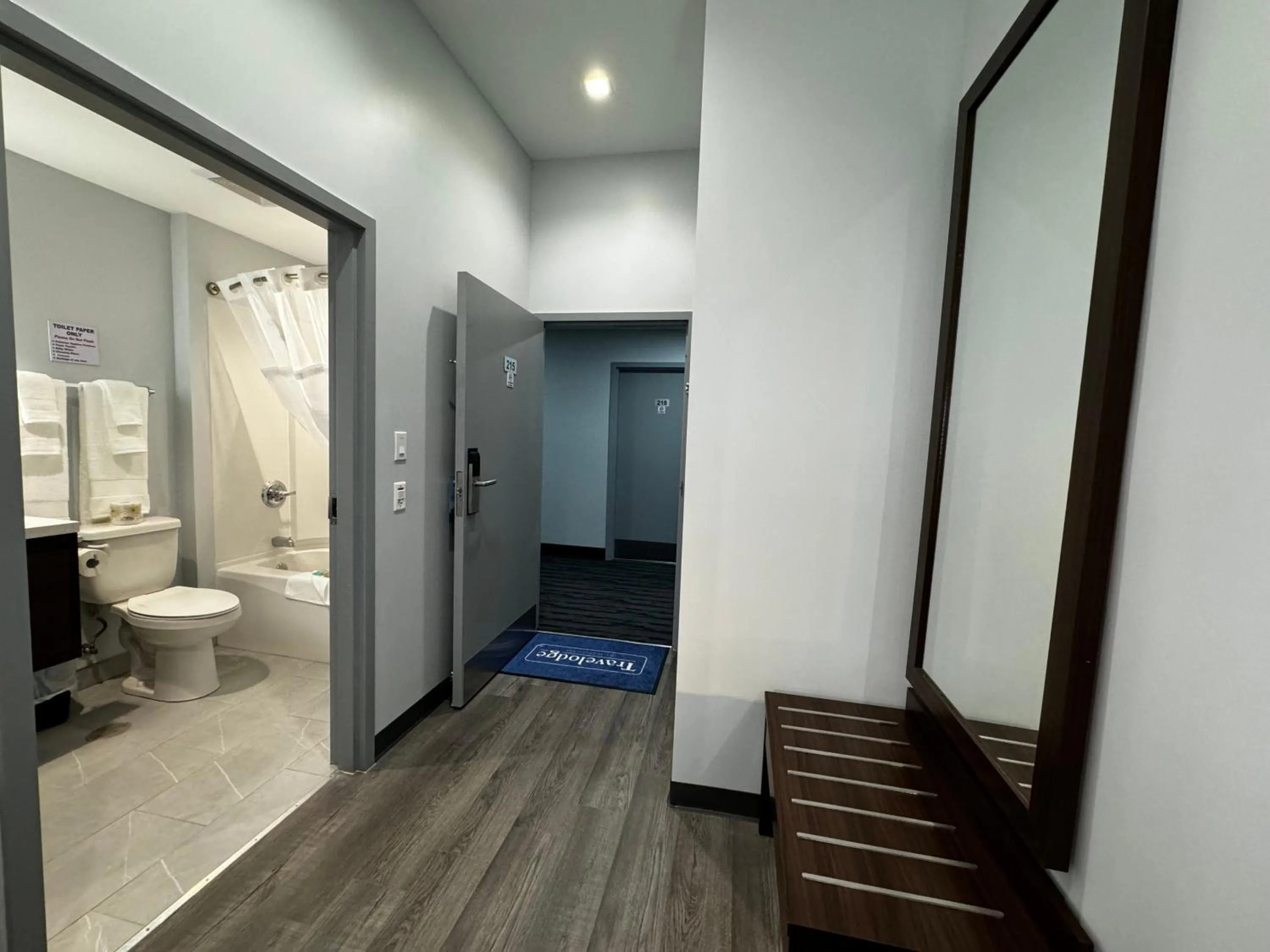 Shower in Travelodge by Wyndham Cochrane Ontario