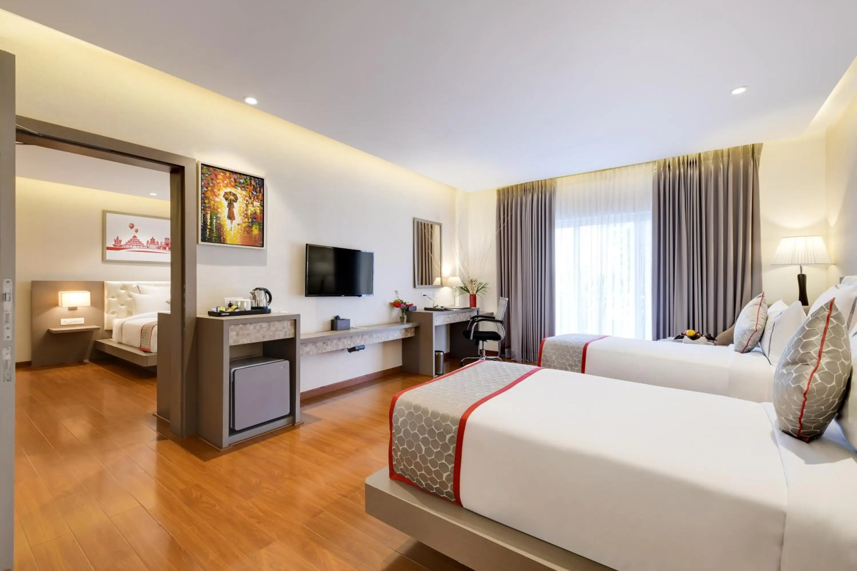 Photo of the whole room, Bed in Ramada by Wyndham Bengaluru Yelahanka