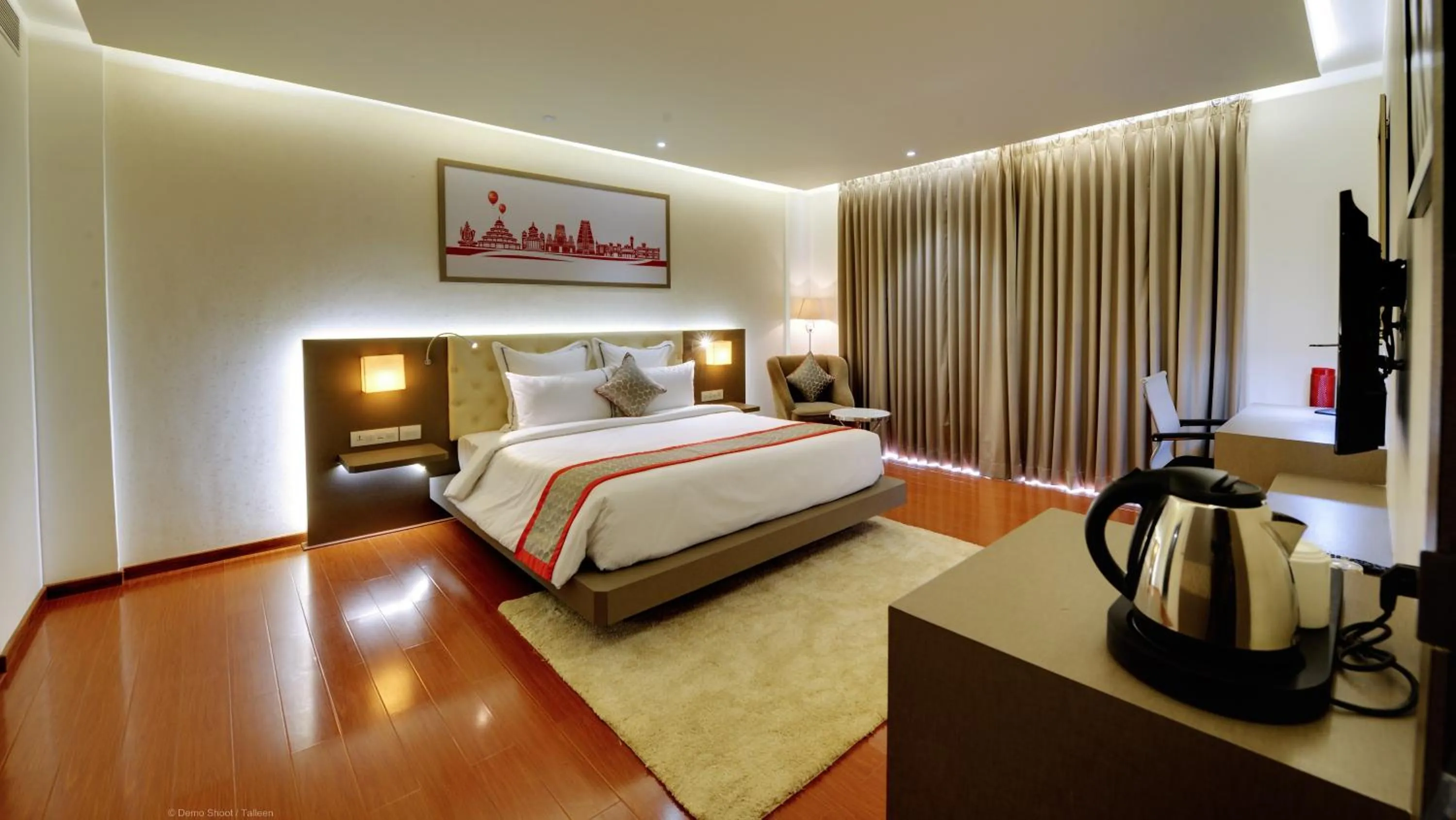 Photo of the whole room, Bed in Ramada by Wyndham Bengaluru Yelahanka