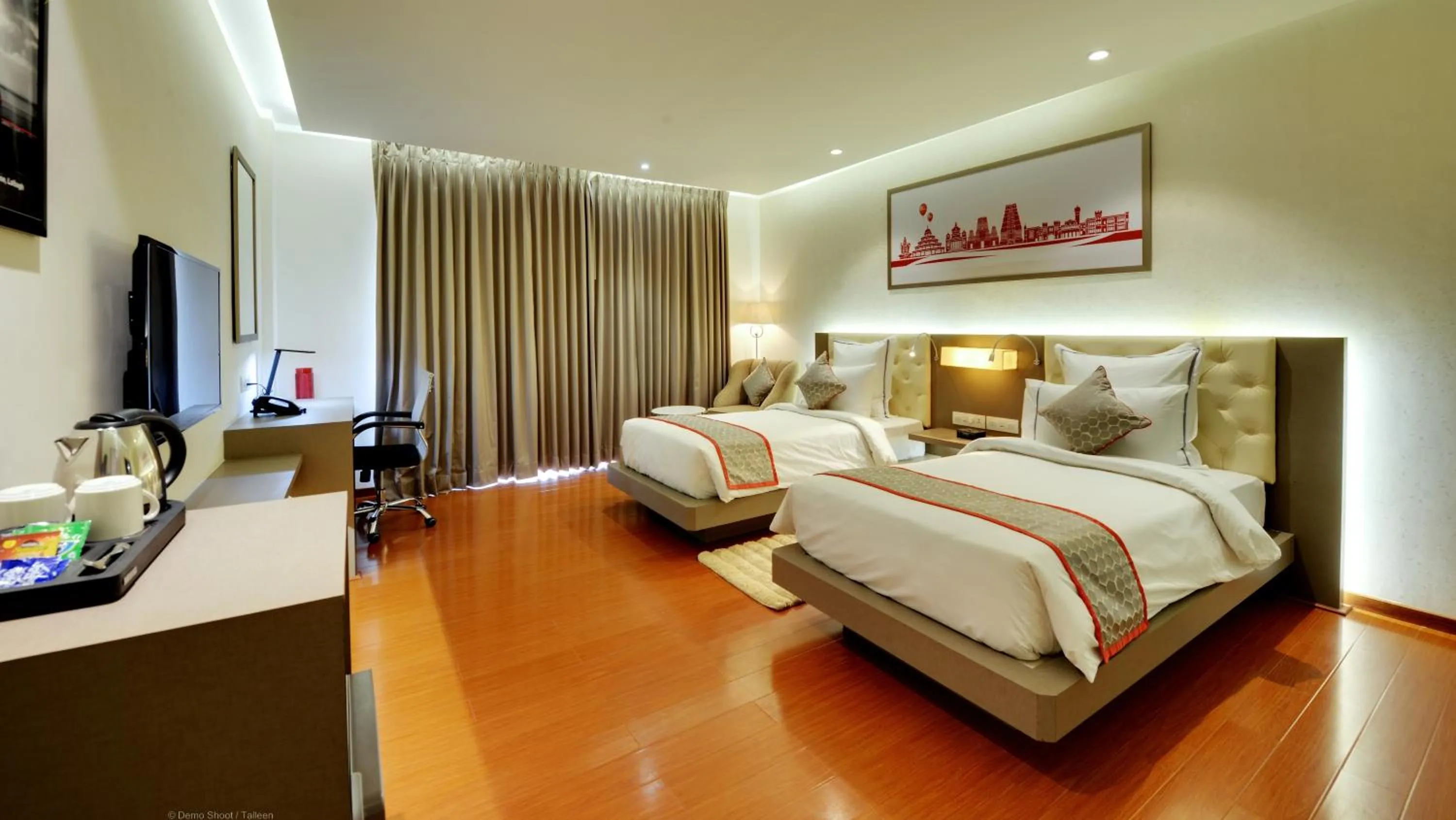 Photo of the whole room, Bed in Ramada by Wyndham Bengaluru Yelahanka