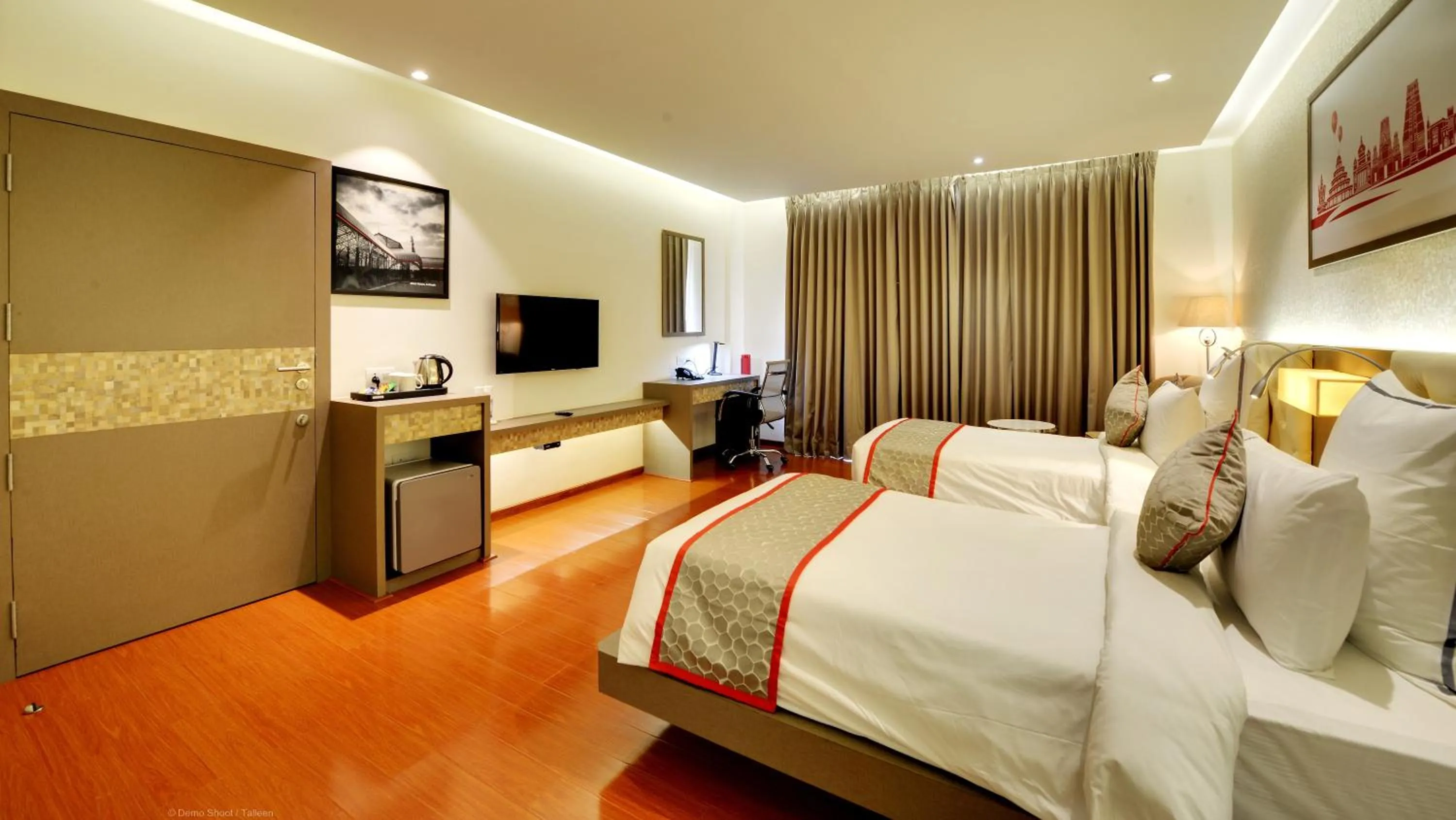 Photo of the whole room, Bed in Ramada by Wyndham Bengaluru Yelahanka