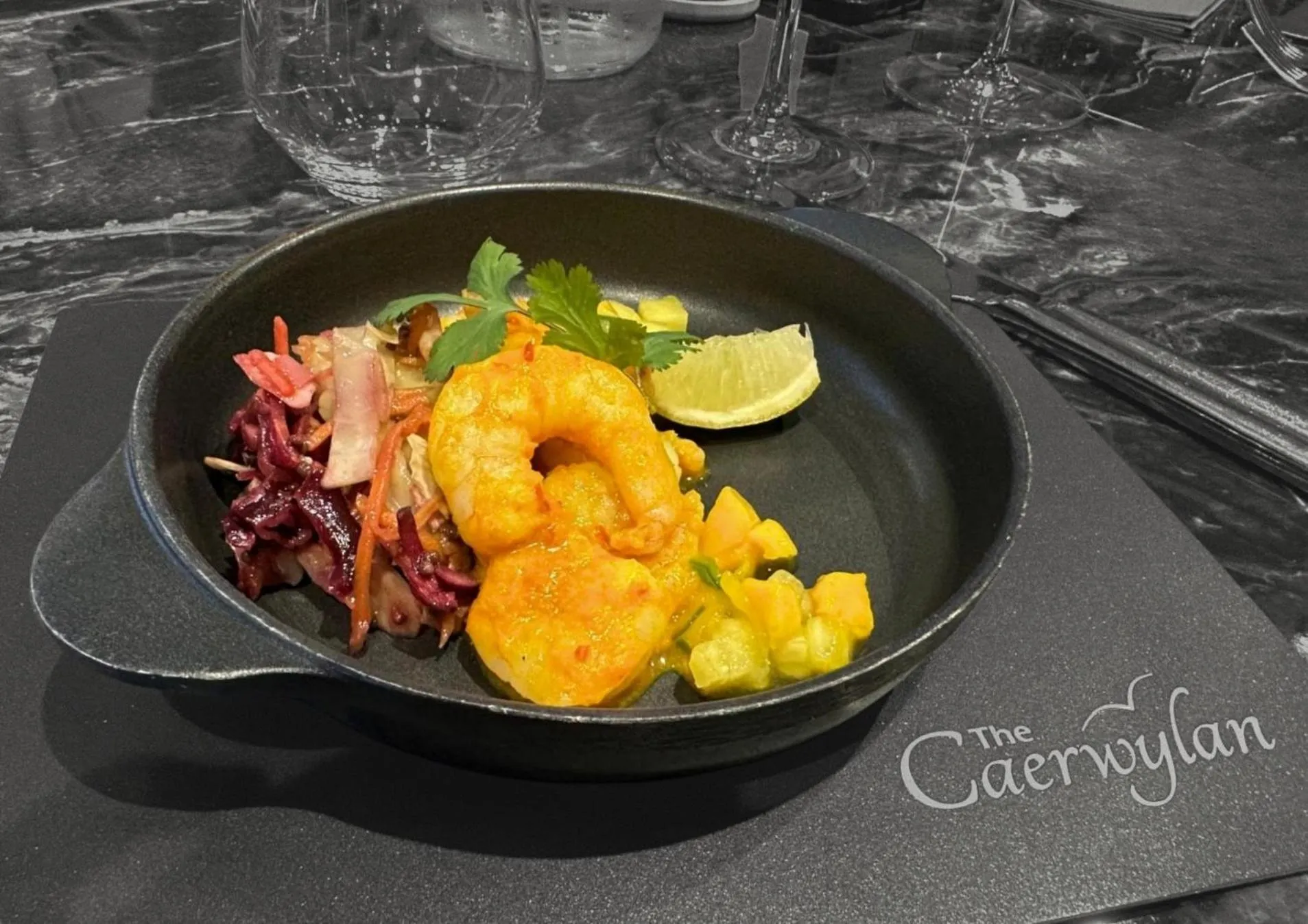 Food close-up in Caerwylan Hotel