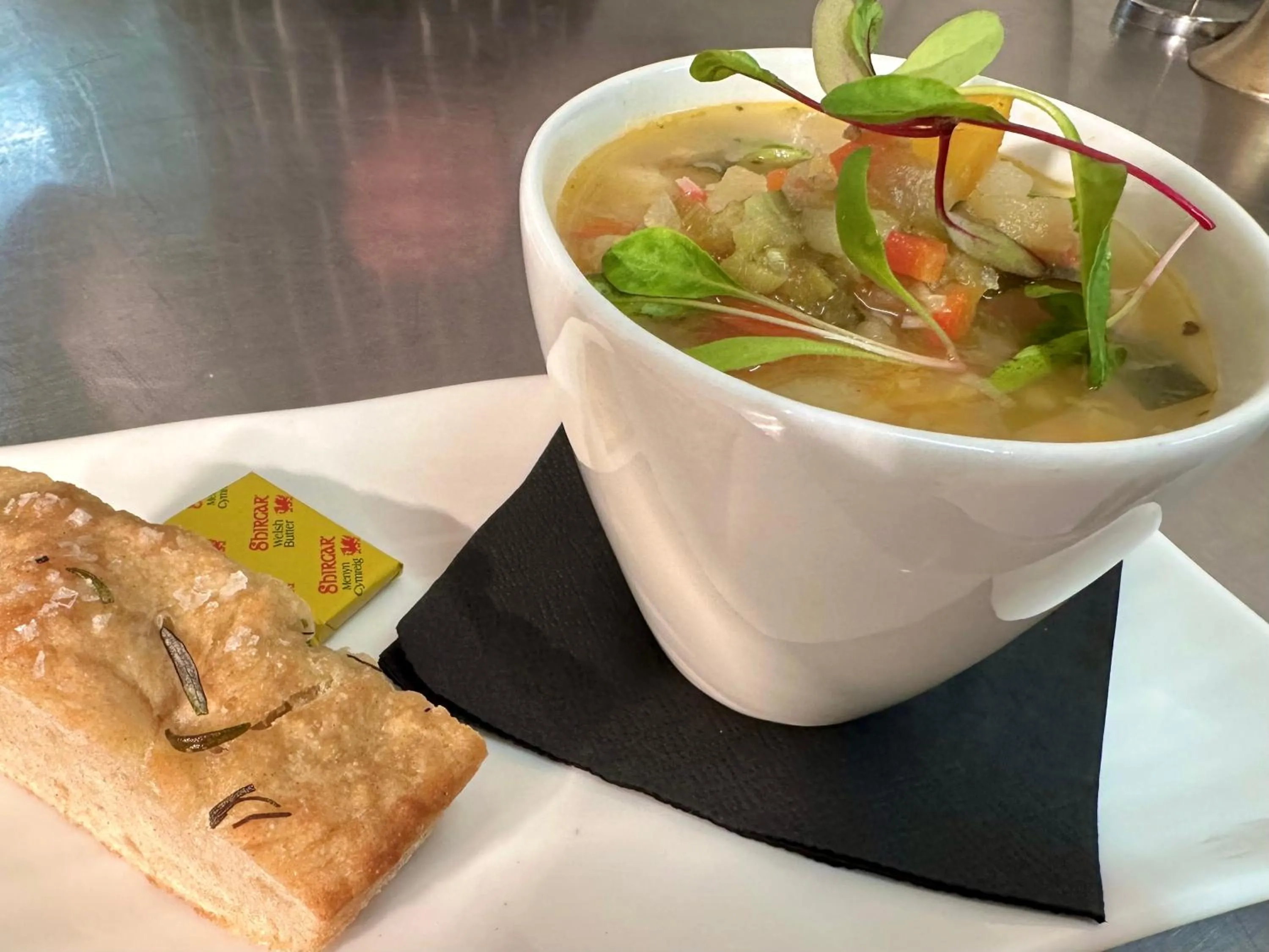 Food close-up in Caerwylan Hotel