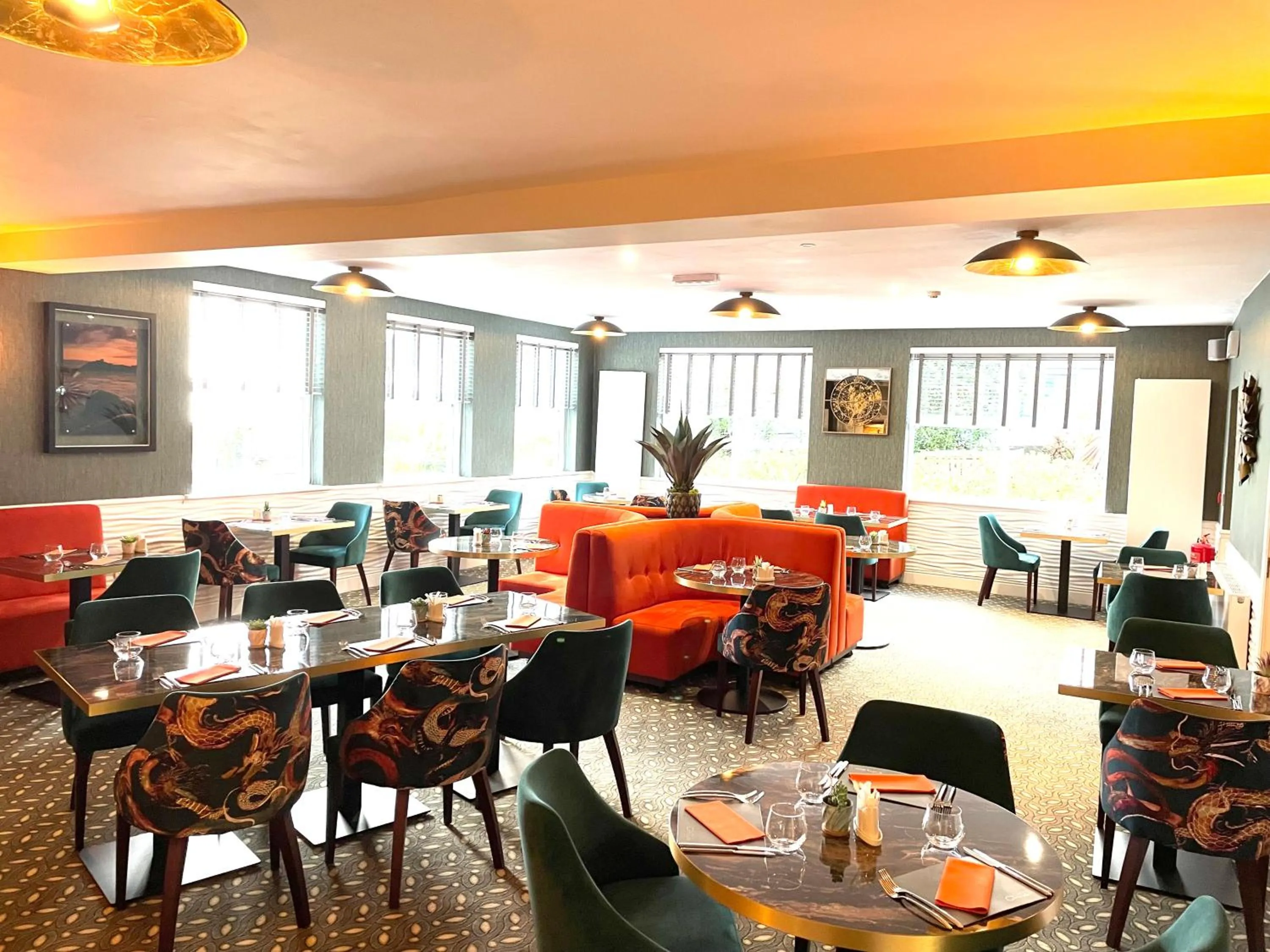 Dining area in Caerwylan Hotel