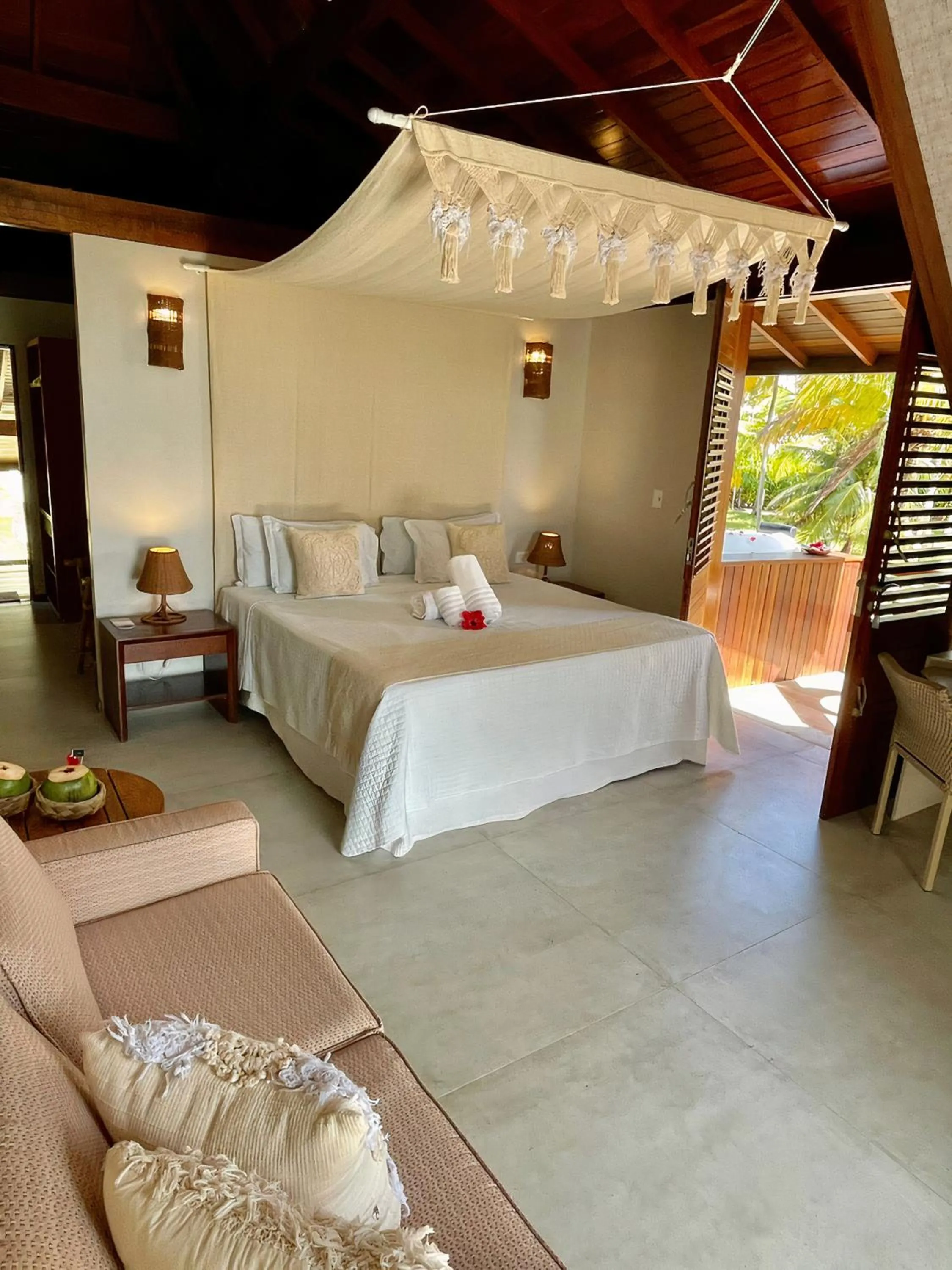 Bed in Pontal dos Carneiros Beach Bungalows