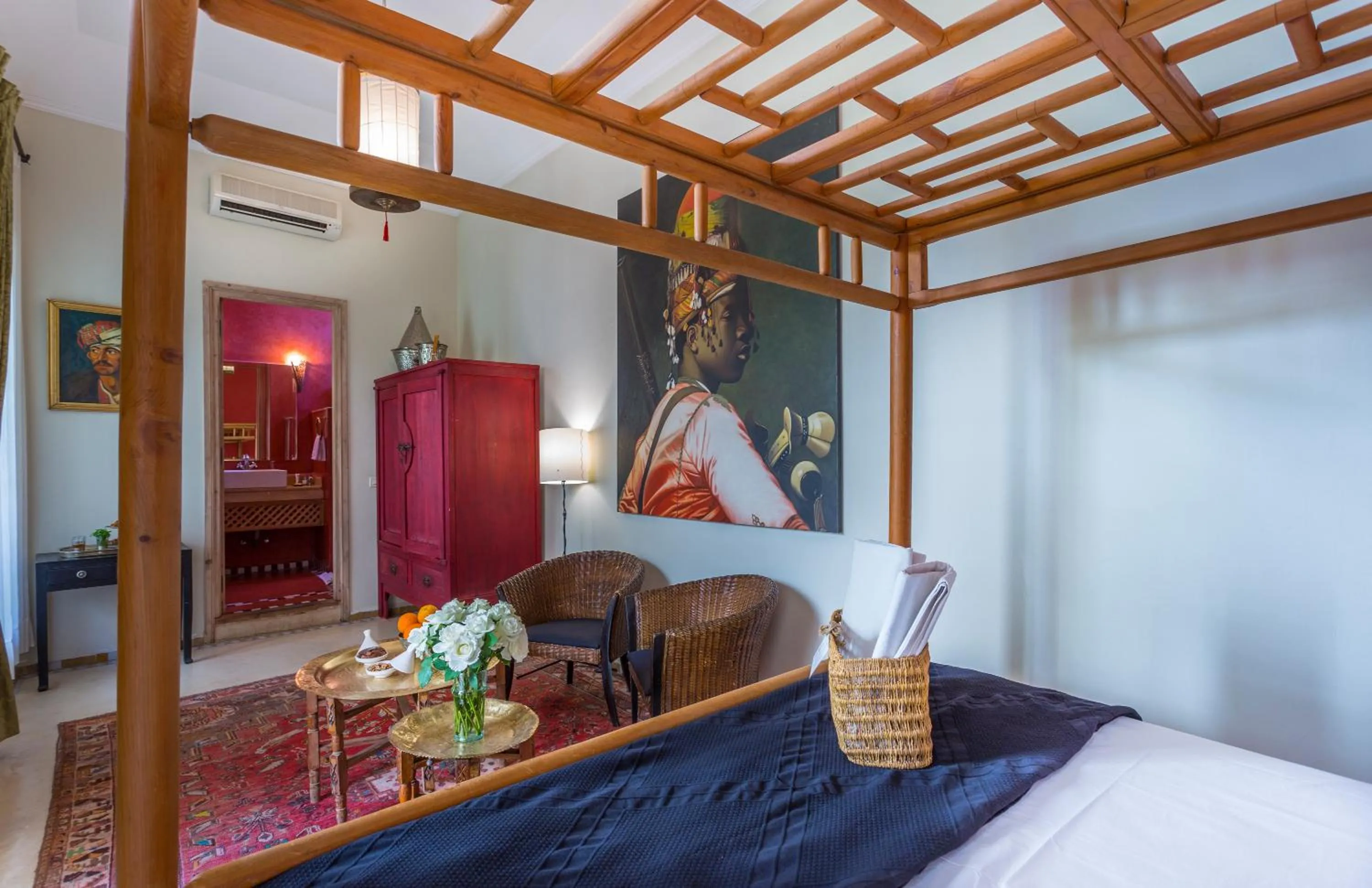 Bedroom, Bed in Riad Azoulay