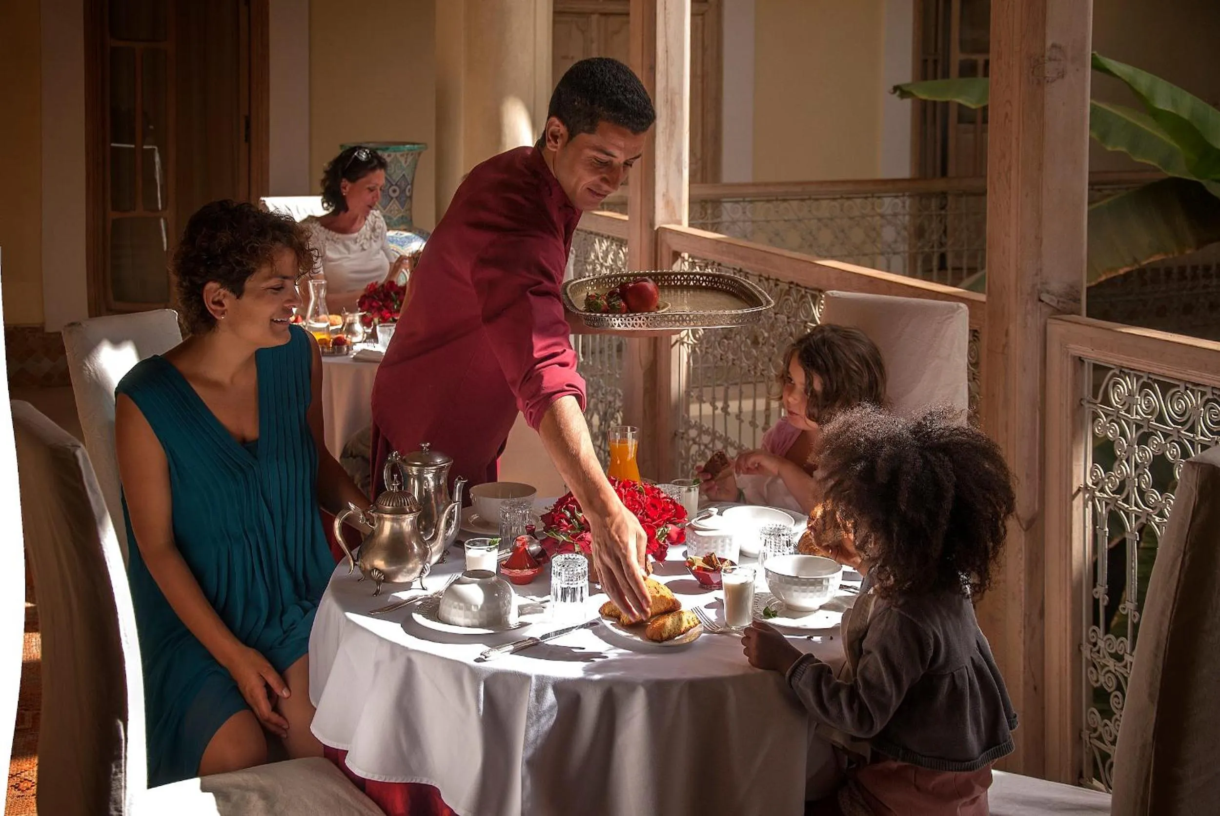 Continental breakfast in Riad Azoulay